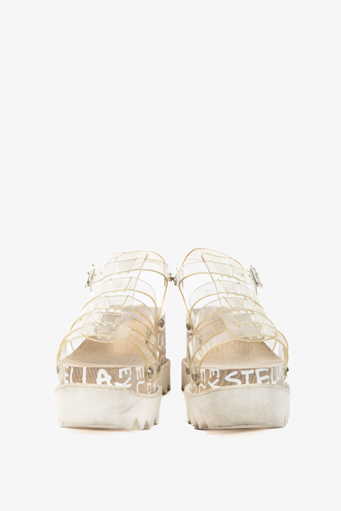 Stella McCartney Stella McCartney Elyse PVC Platform Wedge Fisherman Sandals Size US 5.5 / IT 35.5 - 2 Thumbnail
