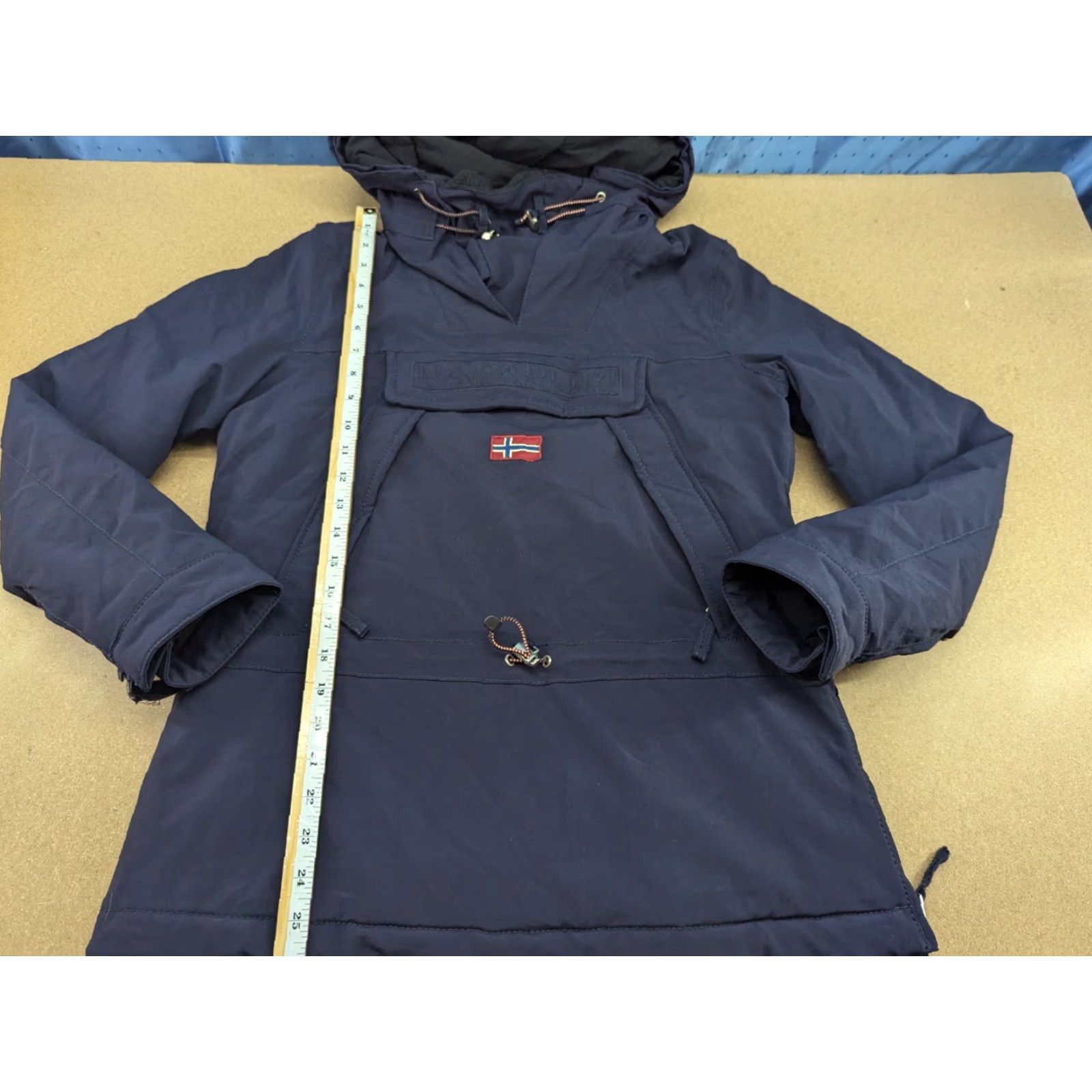 Napapijri Napapijri Skidoo Womens Anorak Jacket M Hooded Thermal Warm Winter Blue Jacket Women Medium Blue Womens) Size M / US 6-8 / IT 42-44 - 3 Thumbnail