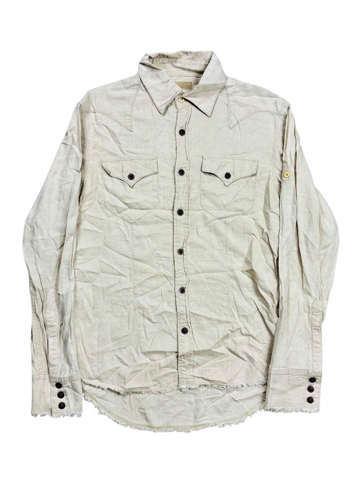 GOA 2000s GOA - Raw Unfinished Line Western Shirt Size US M / EU 48-50 / 2 - 1 Thumbnail