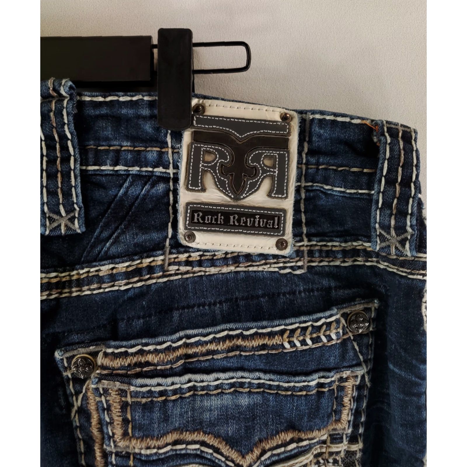 Vintage Rock Revival Jeans Phamy Straight Rocker Mens 36 Inseam 31 Blue Regular Size 36 33 (36x31 Actual) Size US 36 / EU 52 - 5 Thumbnail