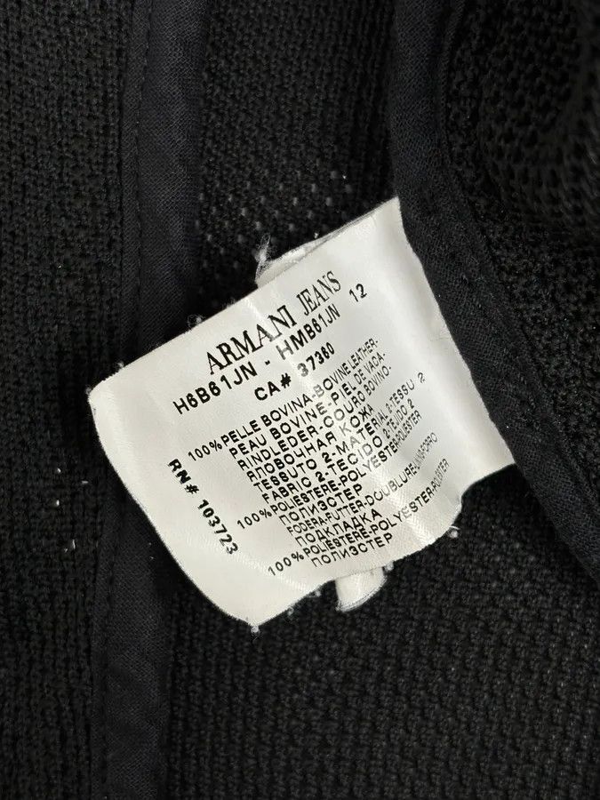 Armani 2000s Armani Black Hybrid Biker Leather Jacket Size US M / EU 48-50 / 2 - 12 Thumbnail