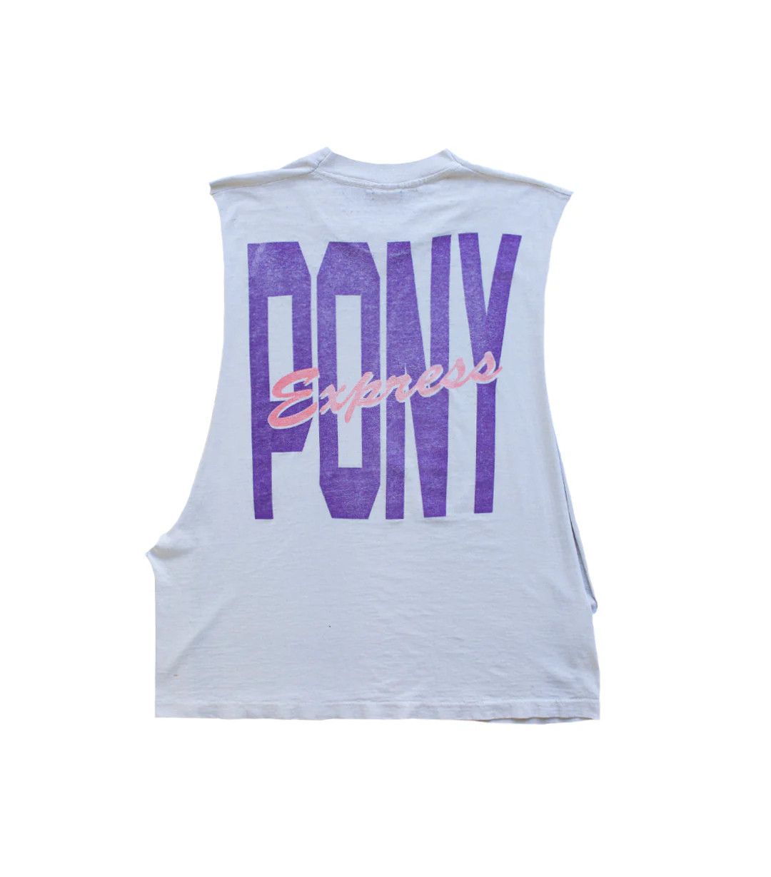 Vintage 80's Vintage Pony Express Sleeveless T-Shirt Size US XL / EU 56 / 4 - 2 Thumbnail