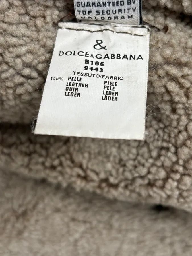 Dolce & Gabbana 1990s Dolce & Gabbana Brown Shearling Leather Jacket Size US M / EU 48-50 / 2 - 15 Thumbnail