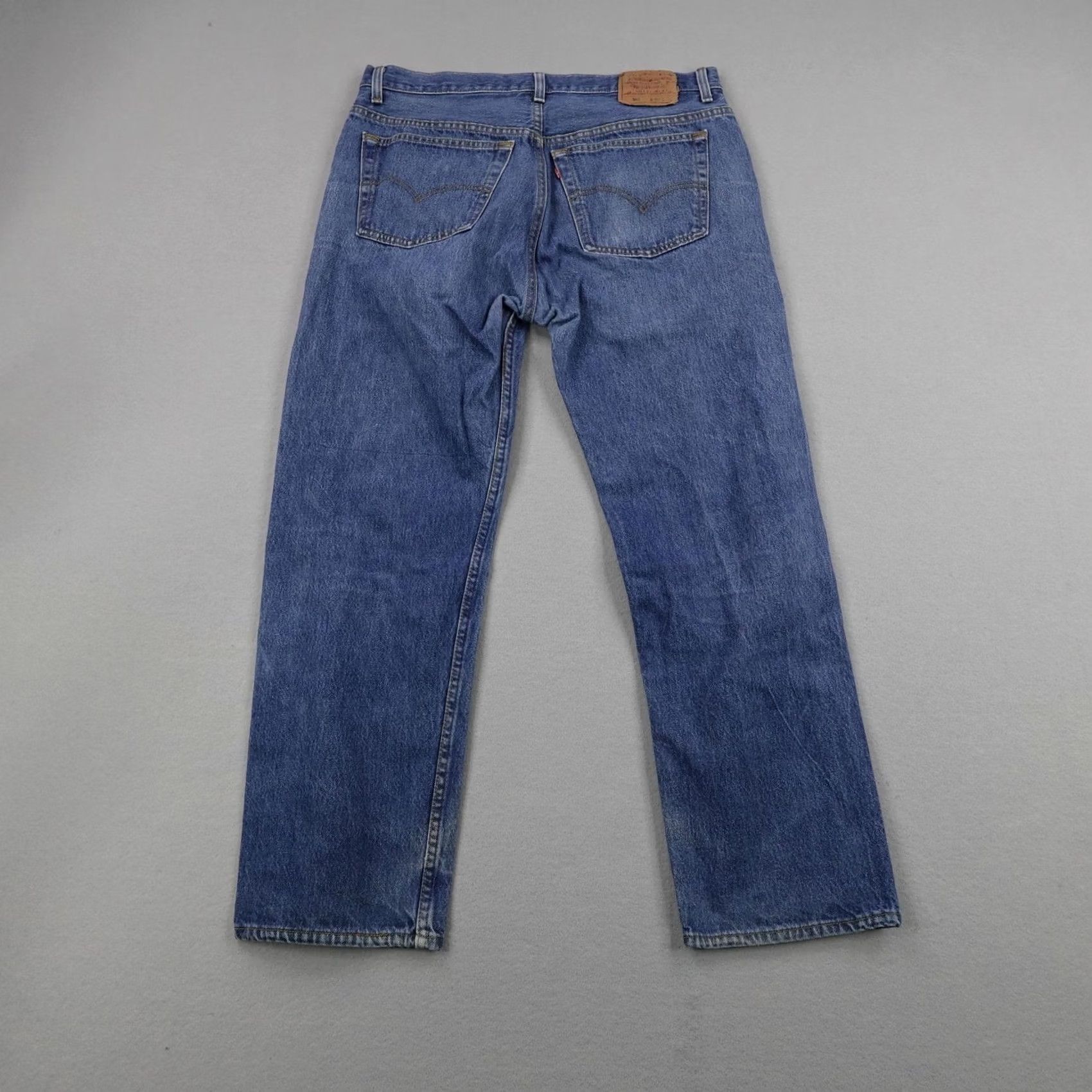 Levi's VINTAGE Levis Jeans 501 Straight Leg Button Fly Blue Denim USA 90s Mens 38x30 Size US 38 / EU 54 - 6 Thumbnail