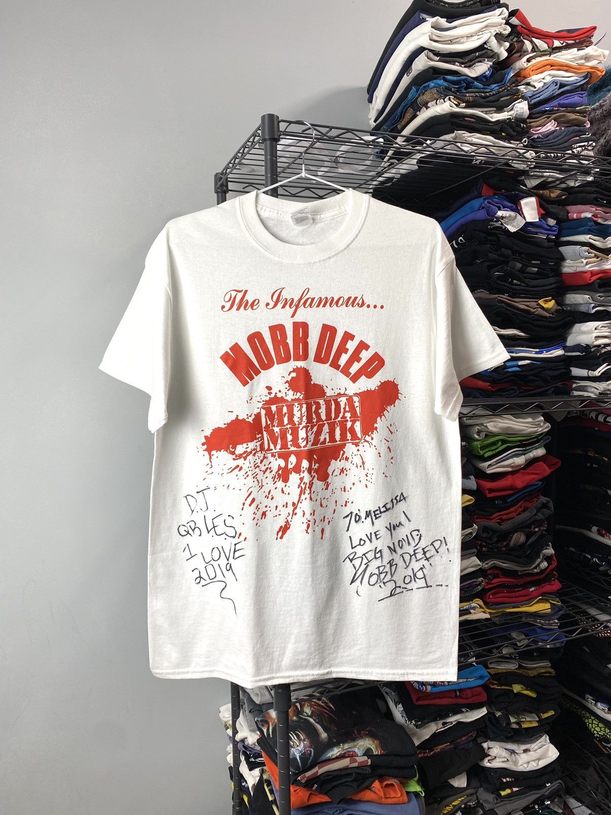 Band Tees Rare! Mobb Deep Signature T Shirt DJ Les Hip Hop Size US M / EU 48-50 / 2 - 1 Thumbnail