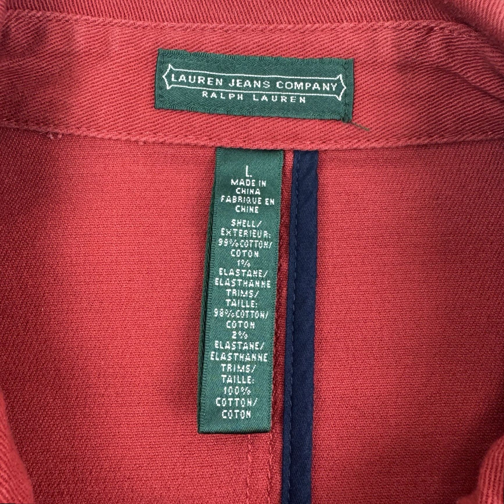 Vintage VINTAGE Lauren Jeans Co. Fireman Jacket Womens Large Red Zip 90s Classic Y2K Size 36" / US 14 / IT 50 - 5 Thumbnail