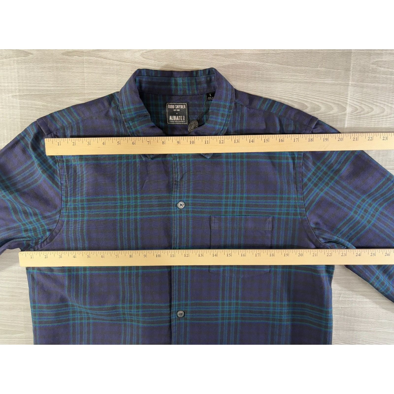 Todd Snyder Todd Snyder X Albiate Flannel Shirt size L color blue multi Size US L / EU 52-54 / 3 - 8 Thumbnail