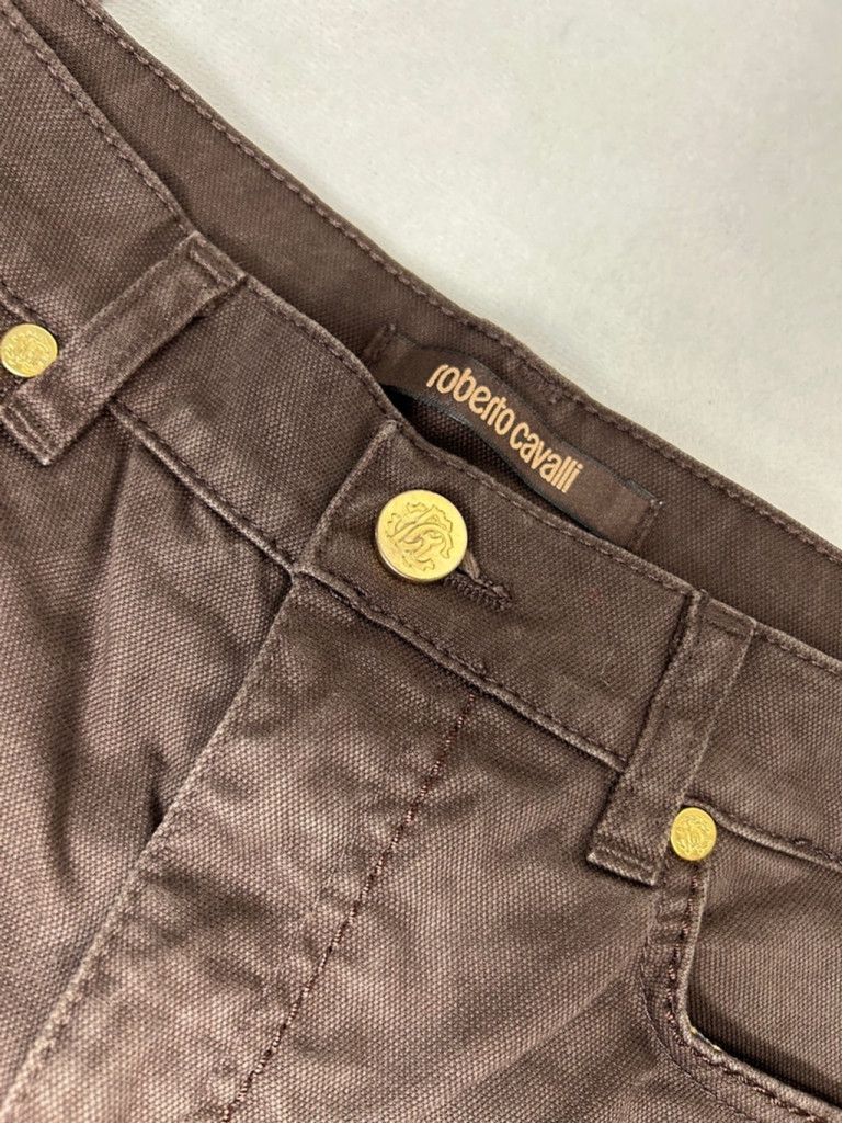 Roberto Cavalli Women's Roberto Cavalli Brown and gold Jeans Size 40 or xs Size 27" / US 4 / IT 40 - 6 Thumbnail