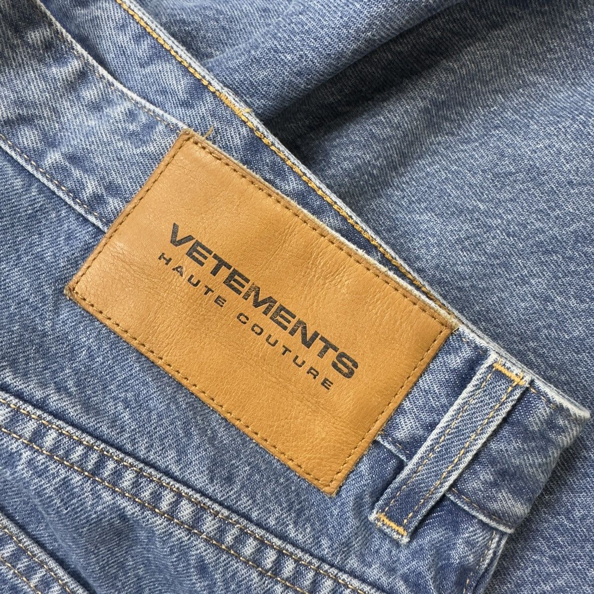 Vetements Vetements Haute Couture Baggy Blue 36x32 Denim Jeans Men’s Size US 36 / EU 52 - 7 Thumbnail