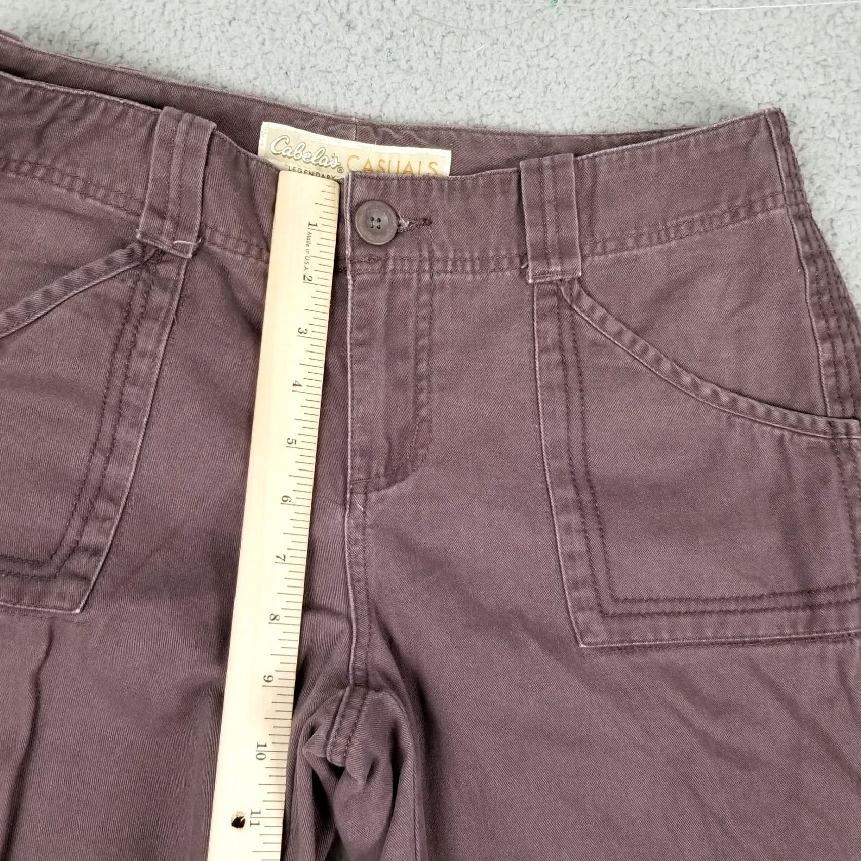 Vintage Cabela’s Double Knee Pants Women 12 Brown Canvas Chino Pockets Casual Outdoor Size 24" / US 00 / IT 34 - 3 Thumbnail