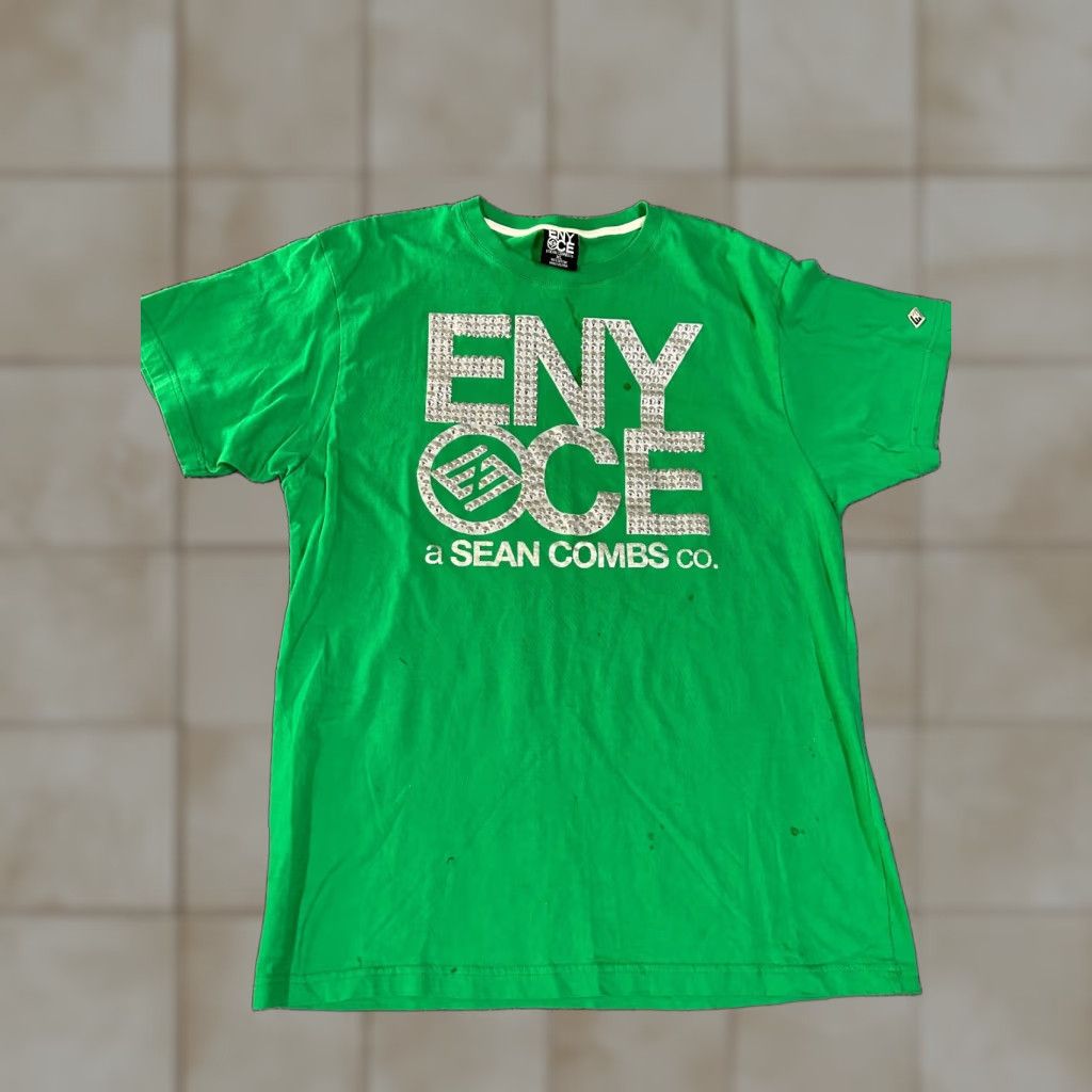 Enyce ENYCE T-Shirt Mens XL Green Hip Hop Logo Short Sleeve Crew Neck Vintage No Size US XL / EU 56 / 4 - 1 Thumbnail