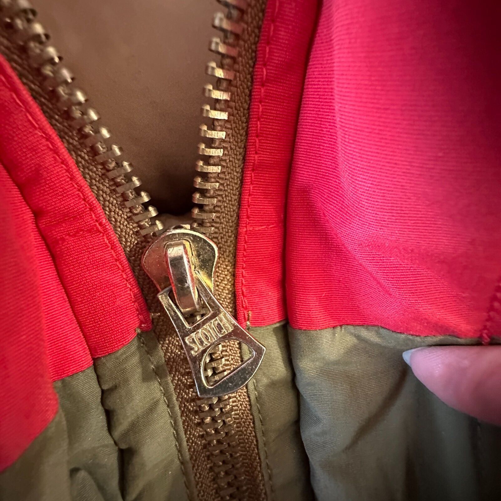Scotch & Soda Scotch & Soda Olive & Red Front Zip Hooded Heavy Jacket M Size M / US 6-8 / IT 42-44 - 11 Thumbnail