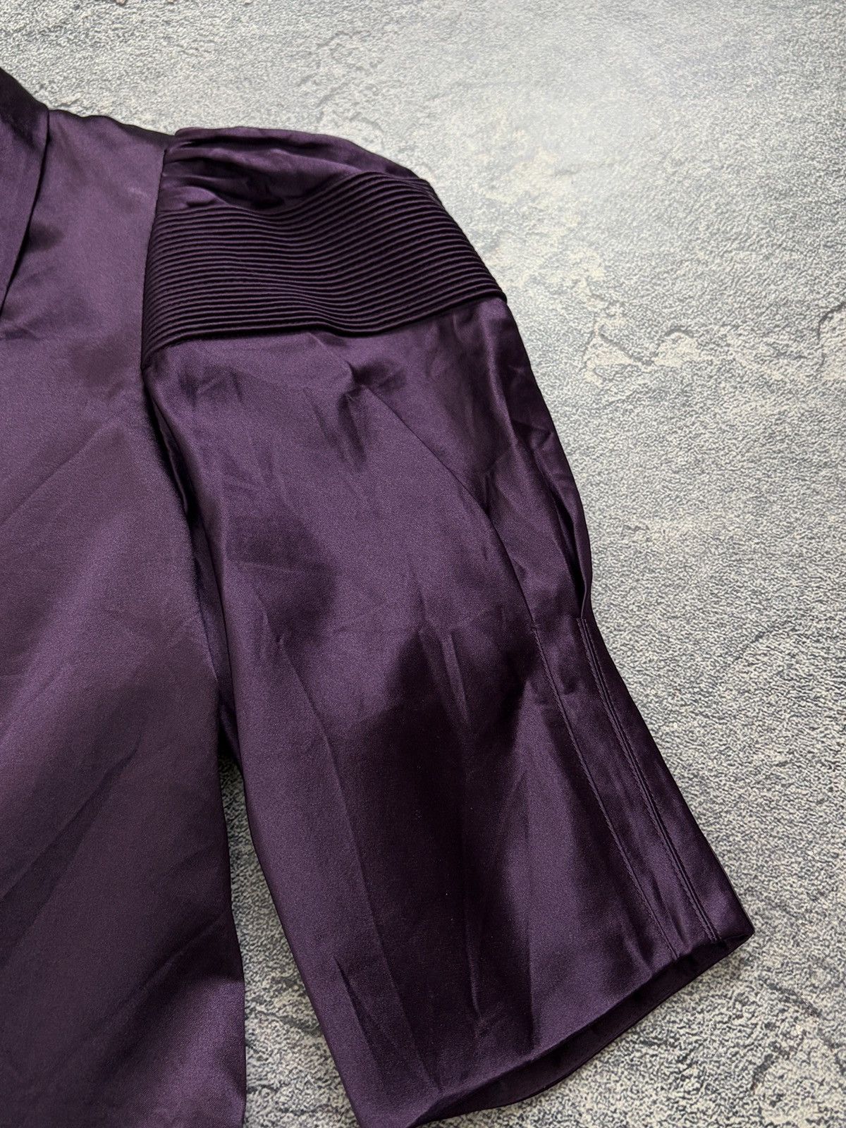 Ralph Lauren Ralph Lauren Purple Silk Blend Puff Sleeve Peplum Blouse 12 Size L / US 10 / IT 46 - 5 Thumbnail