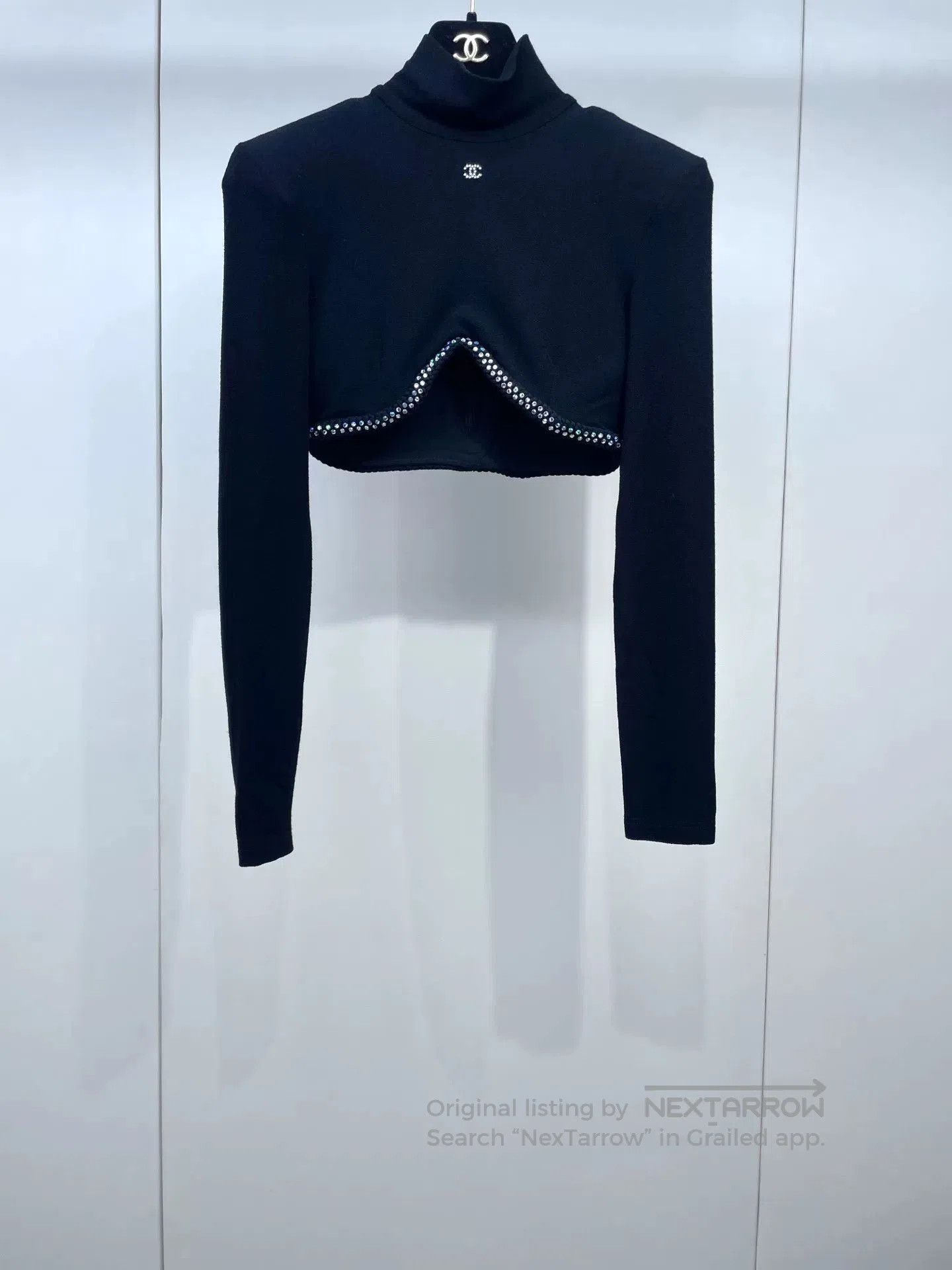Chanel Chanel 24C Black Diamond Cropped Top. Size XXS / US 00 / IT 34 - 1 Thumbnail