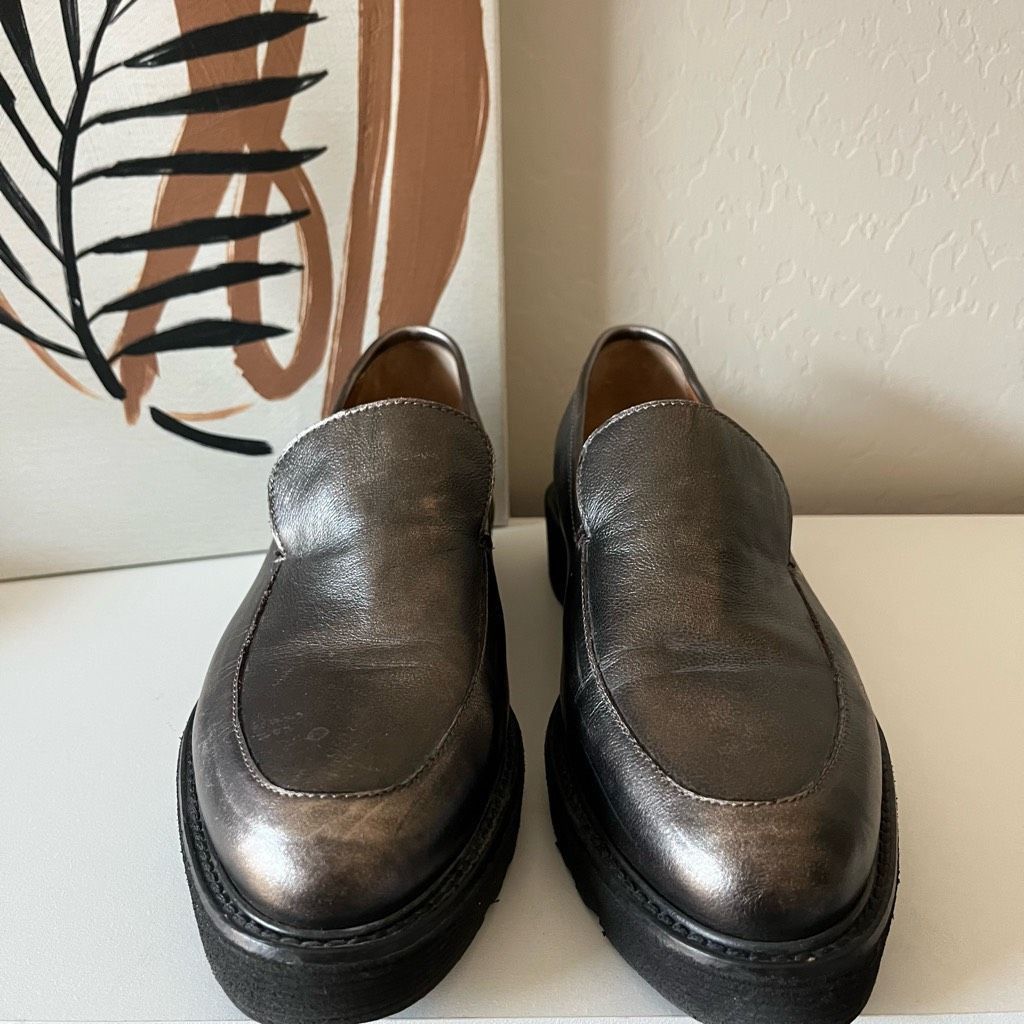 Aquatalia Aquatalia Kelsey Bronze Slip On Platform Leather Loafers Siz Size US 8.5 / IT 38.5 - 3 Thumbnail