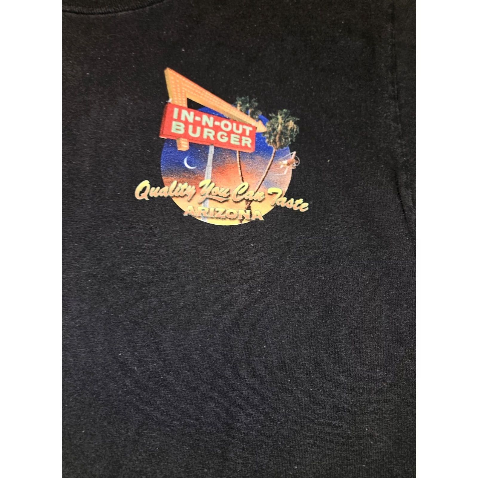 Vintage In-N-Out Employee Shirt Women’s Small Black Short Sleeve Front Back Graphic T-Shirt 90s City Classic All Seasons Double-Sided Mens Women Girls Boys Size S / US 4 / IT 40 - 2 Thumbnail