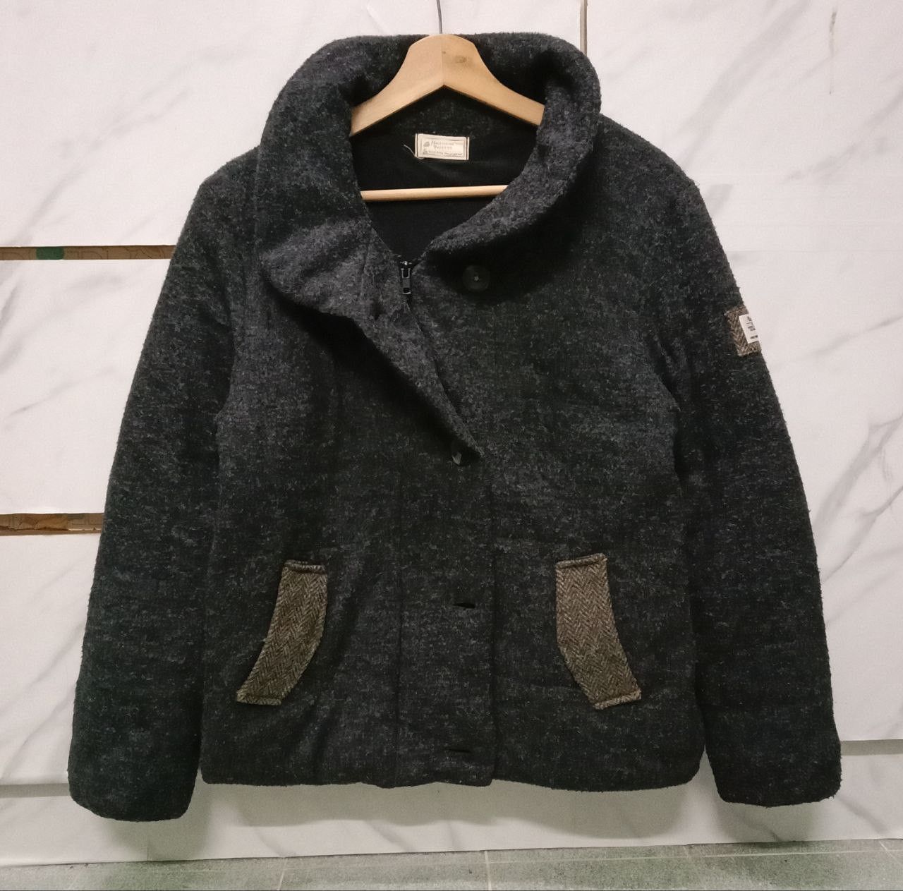 Harris Tweed Harris Tweed Natural Palette Wool Winter Cropped Jacket Size L / US 10 / IT 46 - 3 Thumbnail