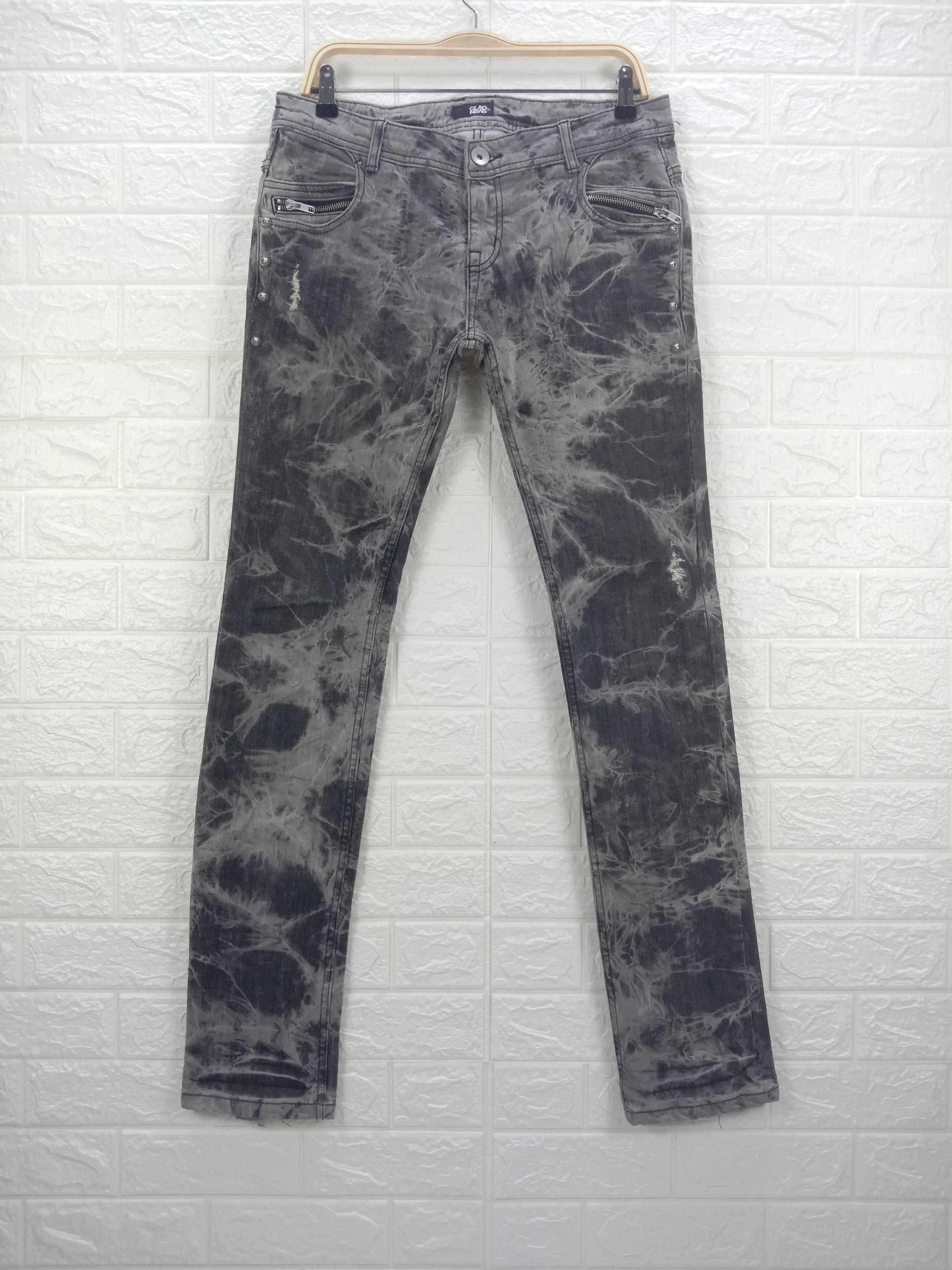 Japanese Brand Japanese Punk Seditionaries Leg Zipper Bleach Jeans Size US 32 / EU 48 - 3 Thumbnail