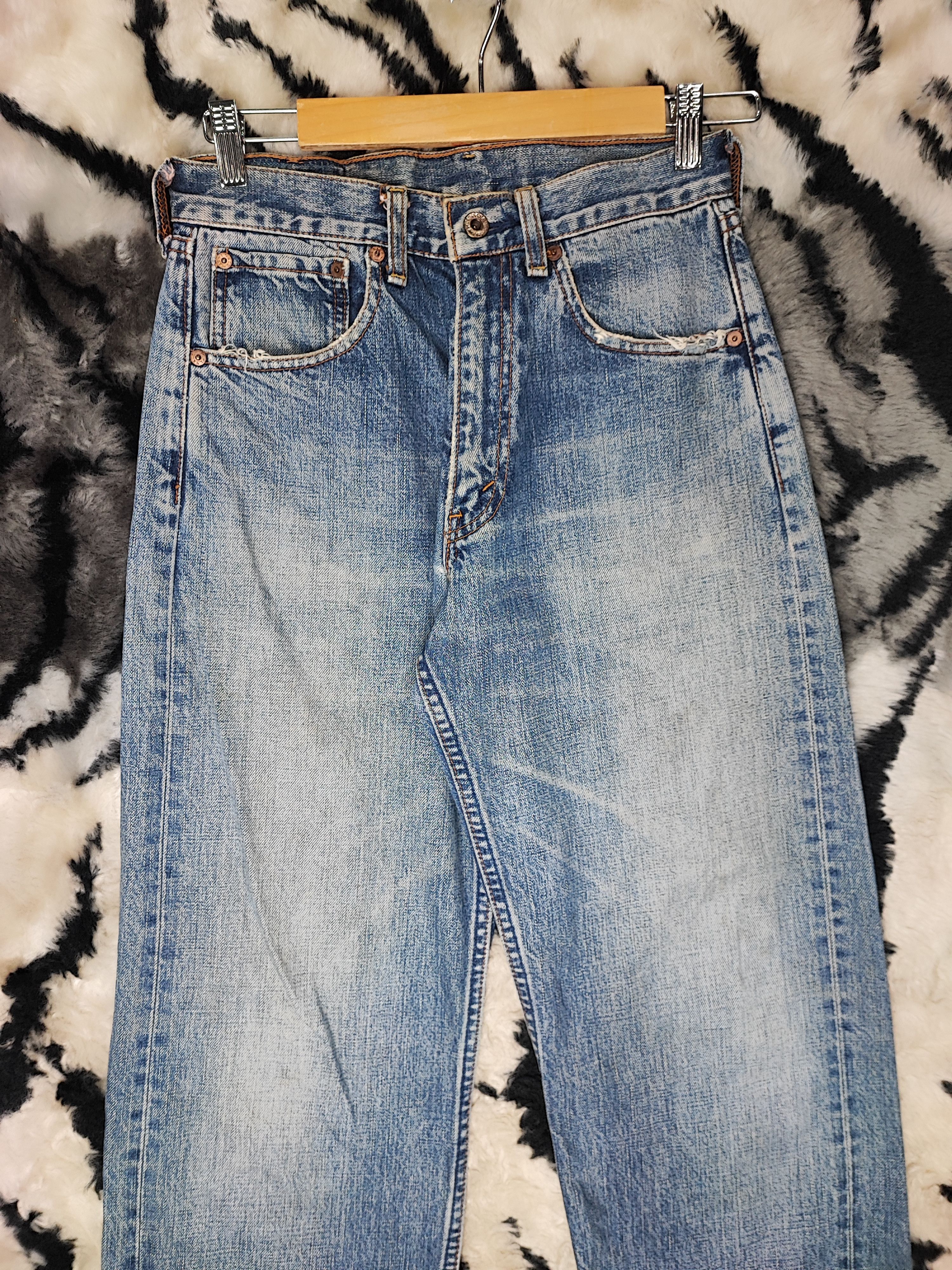 Levi's Vintage Clothing Vintage 90s 503 Levi's distressed selvedge jeans Size US 28 / EU 44 - 3 Thumbnail