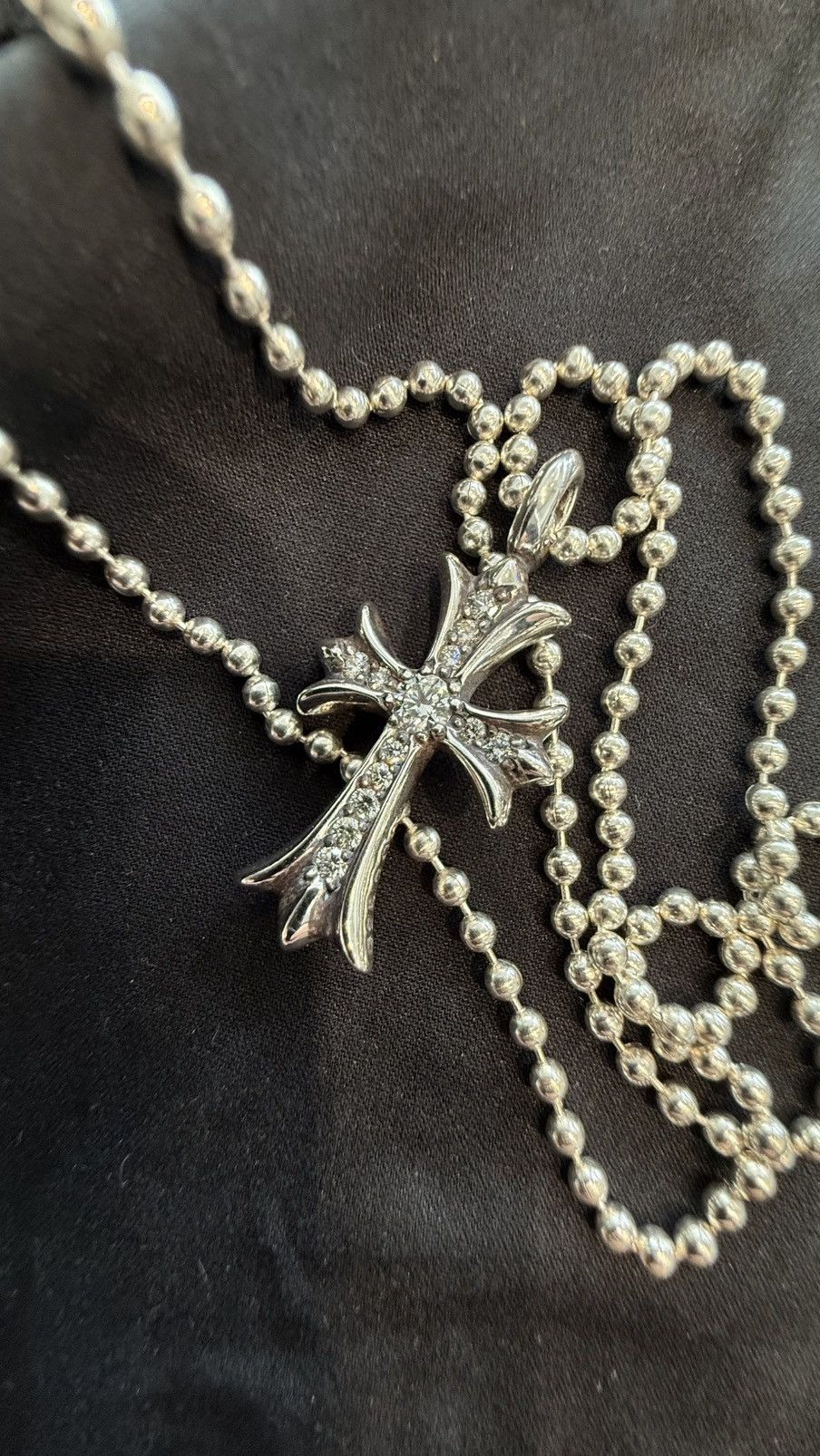 Chrome Hearts Chrome Hearts Diamond Tiny Cross Pendent Size ONE SIZE - 1 Thumbnail