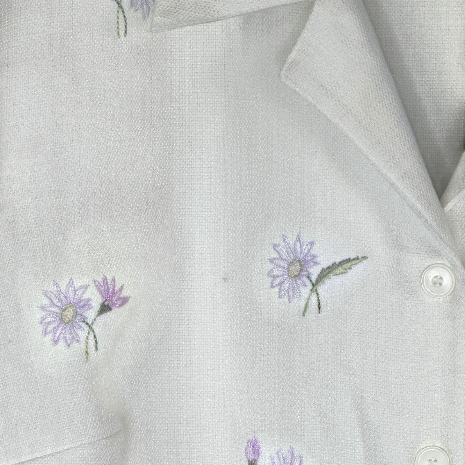 Other Alfred Dunner White Blouse 20W Embroidered Floral Size XXL / US 16-18 / IT 52-54 - 5 Thumbnail