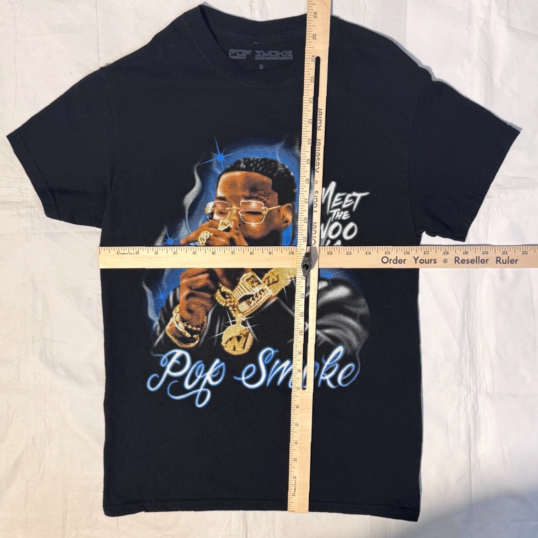 Vintage Pop Smoke Meet The Woo 2 Graphic Tee Shirt - S Men Short Sleeve Cotton Black Logo Tshirt Regular Fit Vintage No Size US S / EU 44-46 / 1 - 4 Thumbnail