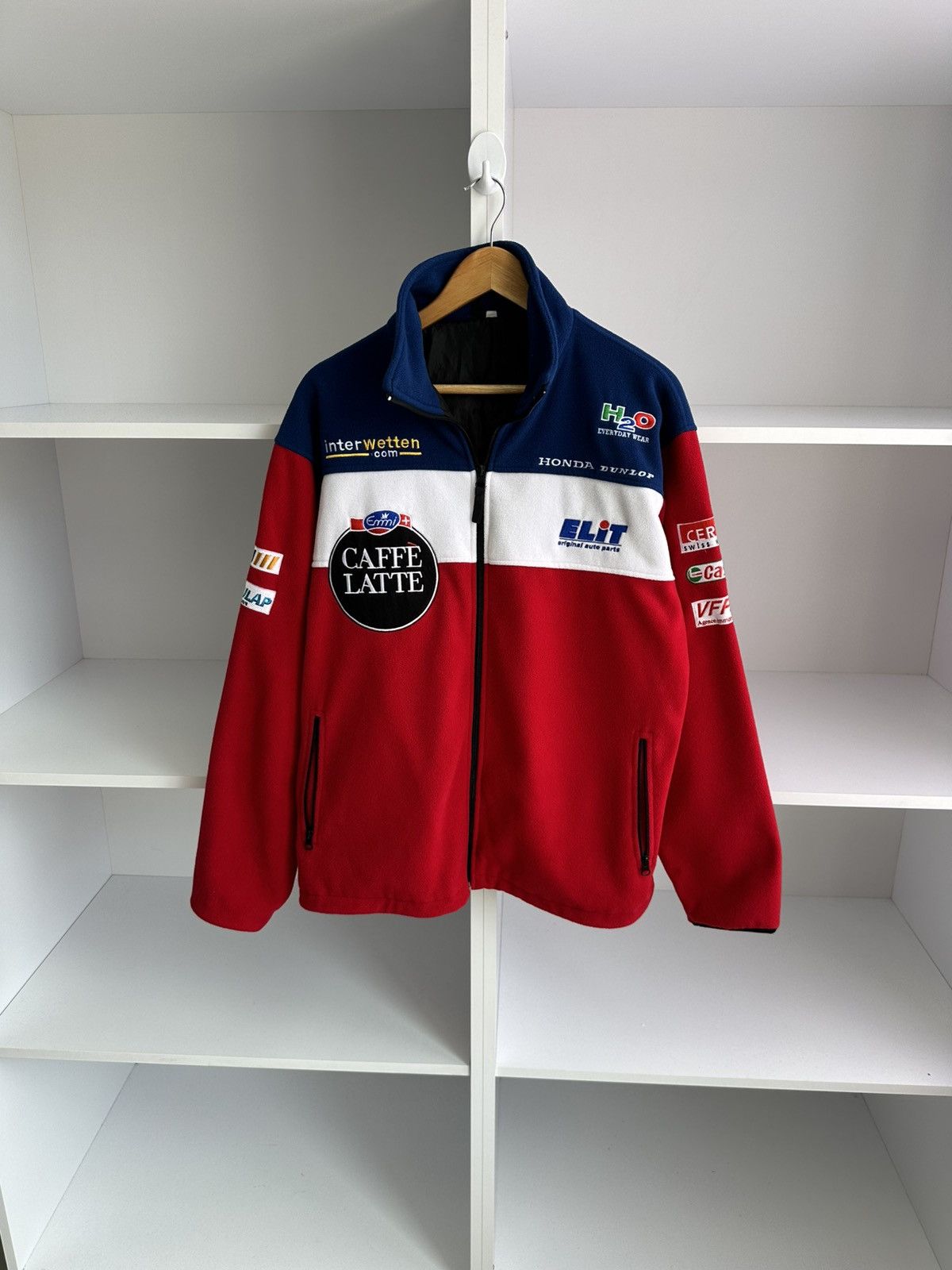 Honda Vintage Honda Caffe Latte Grand Prix Racing Team Jacket Size US XL / EU 56 / 4 - 1 Thumbnail