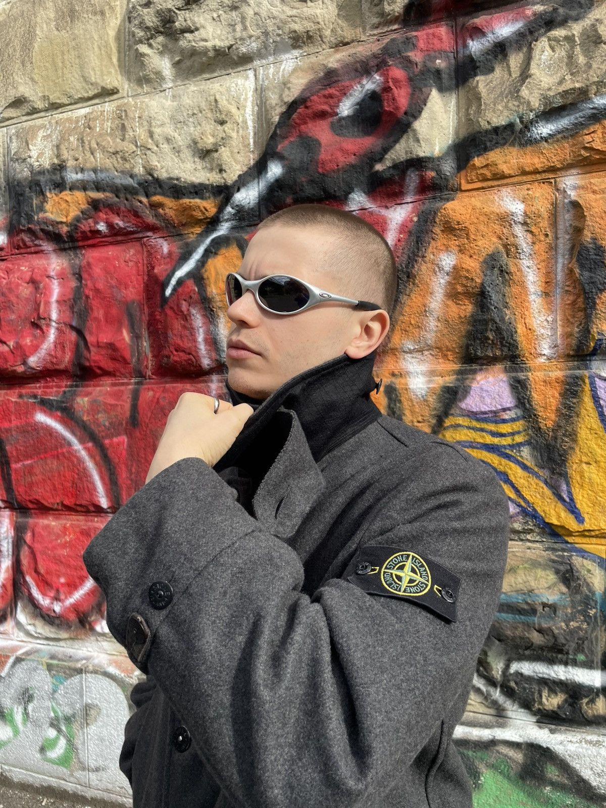 Stone Island × Vintage Vintage Stone Island Wool Coat Size US L / EU 52-54 / 3 - 7 Thumbnail