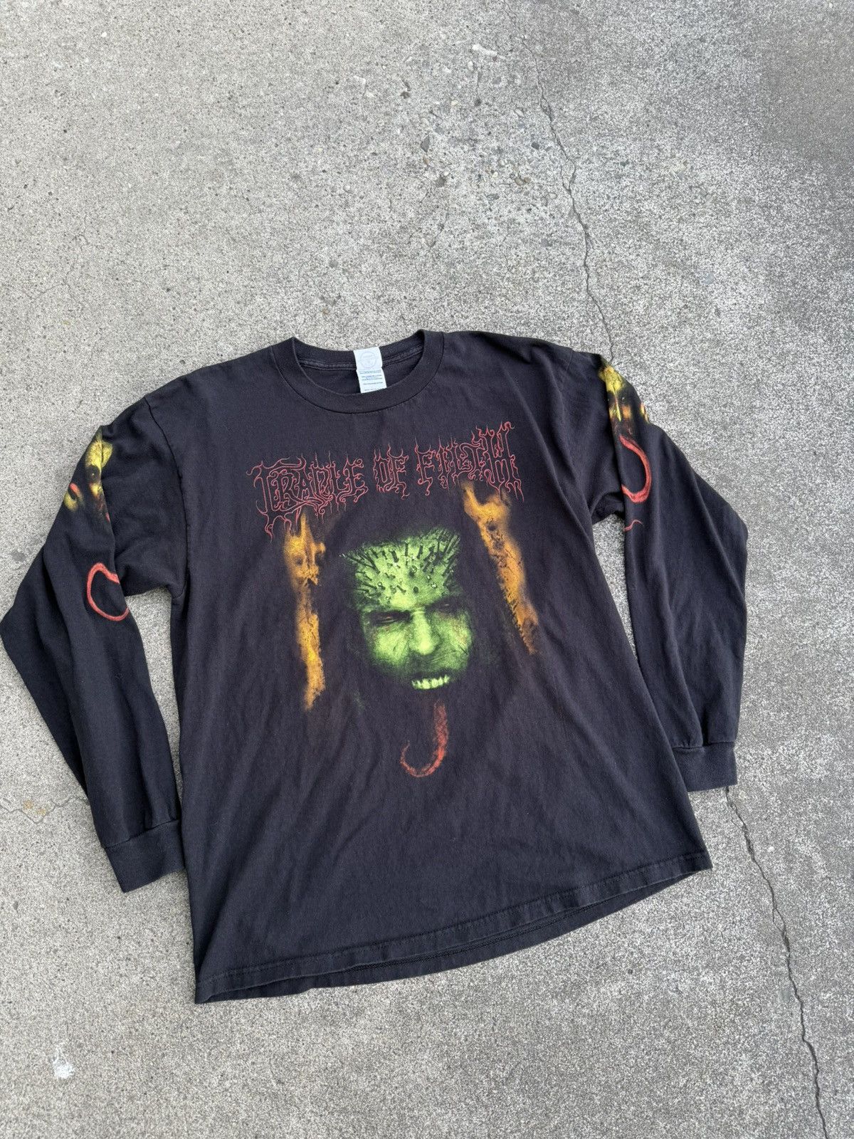 Band Tees × Vintage Cradle of Filth Eve Pleaser Long Sleeve Shirt