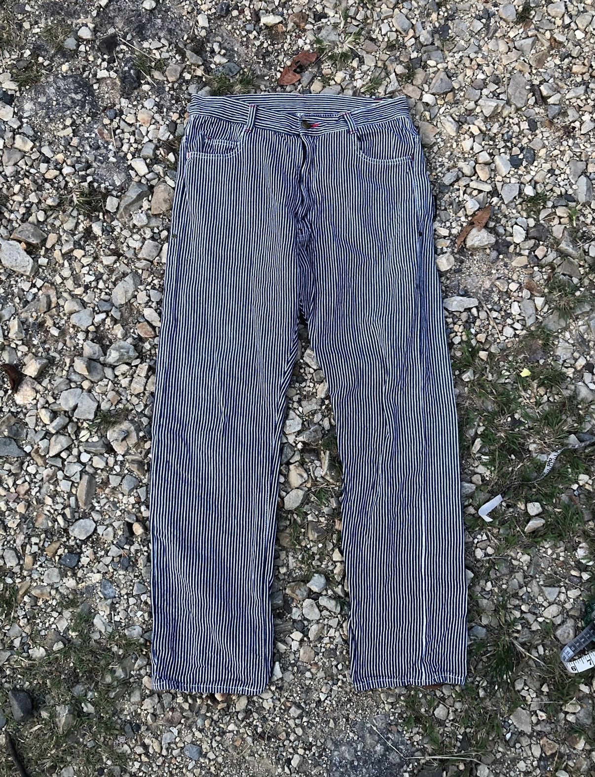 Issey Miyake × Japanese Brand × mercibeaucoup HICKORY STRIPE PANT Size US 30 / EU 46 - 1 Thumbnail