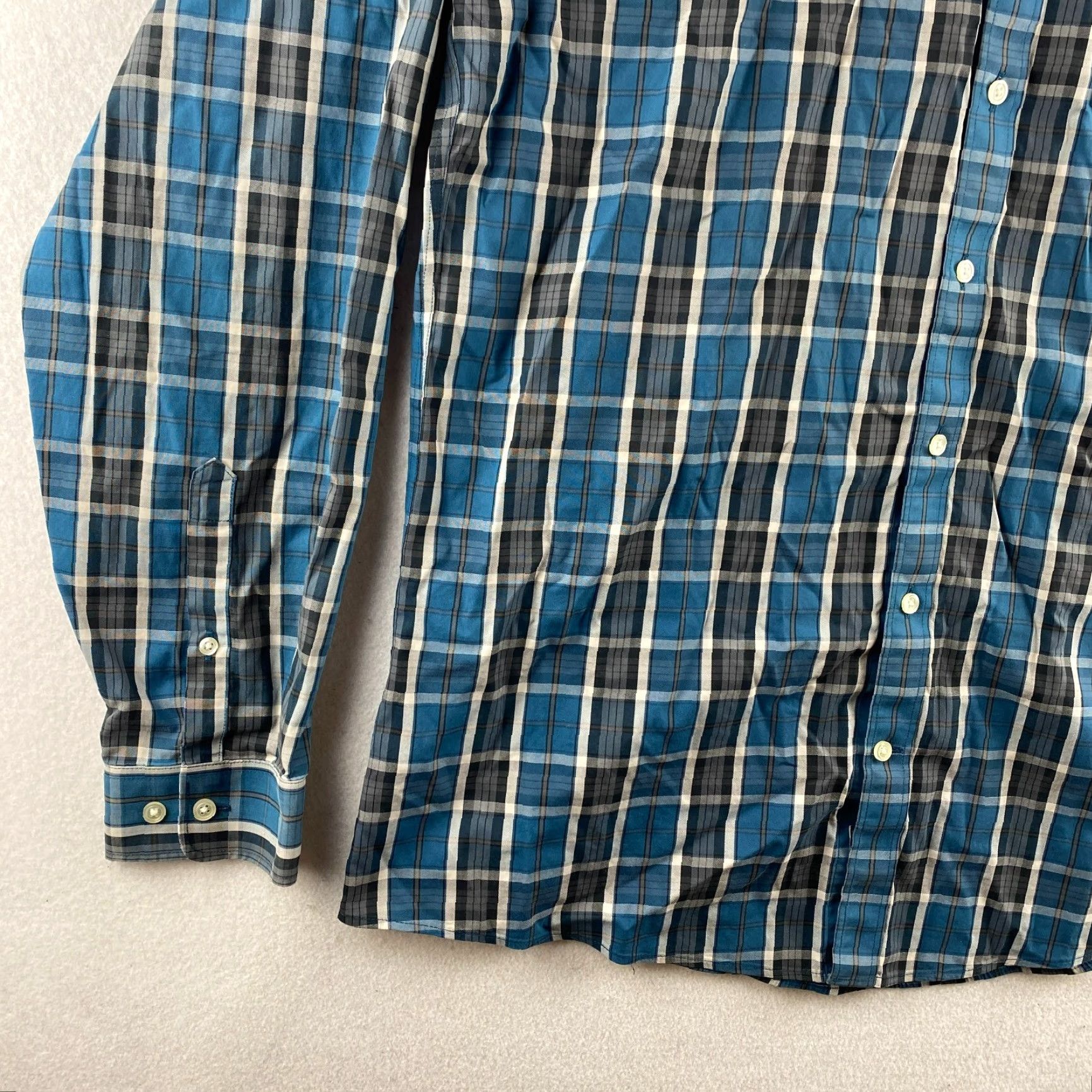 Eddie Bauer Eddie Bauer Button-Up Shirt Mens XL Tall Blue Plaid Wrinkle Free Classic Fit Size US XL / EU 56 / 4 - 6 Thumbnail