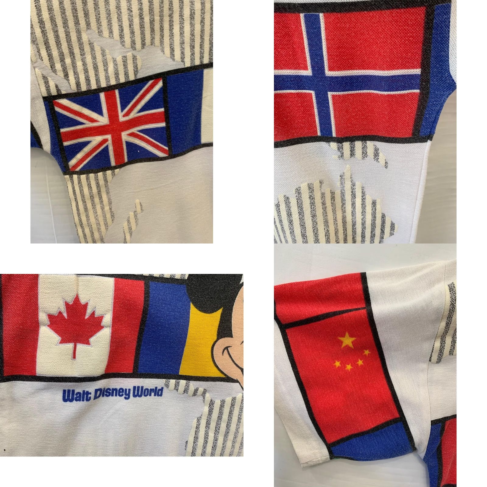 Disney VINTAGE EPCOT Center World Showcase T Shirt L XL Mickey Flags USA 1980s Size US XL / EU 56 / 4 - 8 Thumbnail