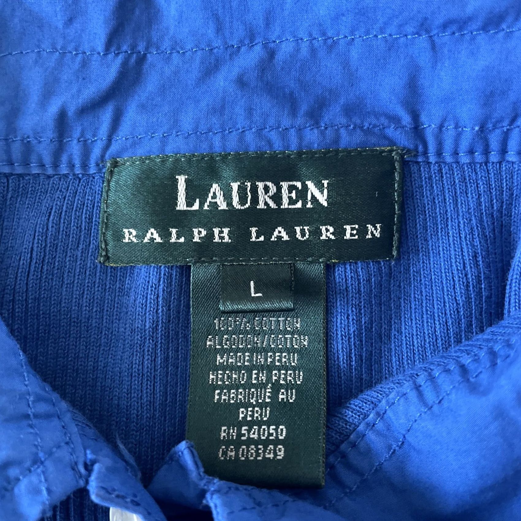 Ralph Lauren Ralph Lauren Women’s Henley Sweatshirt 100% Cotton Blue L Regular Long Sleeve Casual Shirt Knit Ladies Mens? No. Size L / US 10 / IT 46 - 3 Thumbnail