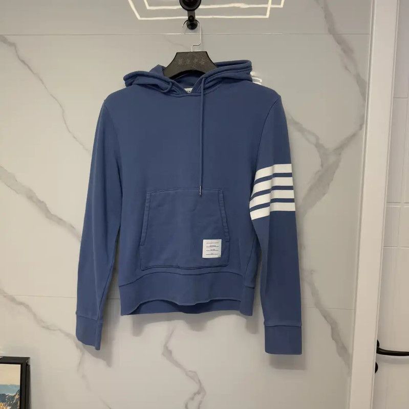 Thom Browne Thom Browne Women’s Sky Blue Cropped Hoodie 0089 Size S / US 4 / IT 40 - 1 Thumbnail