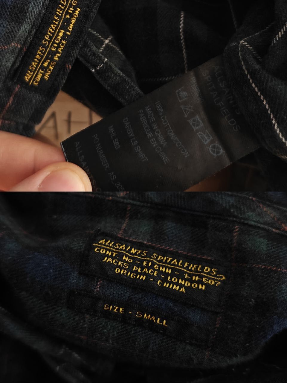 Allsaints Allsaints Shirt Cotton Check Darby LS size S Size US S / EU 44-46 / 1 - 8 Thumbnail