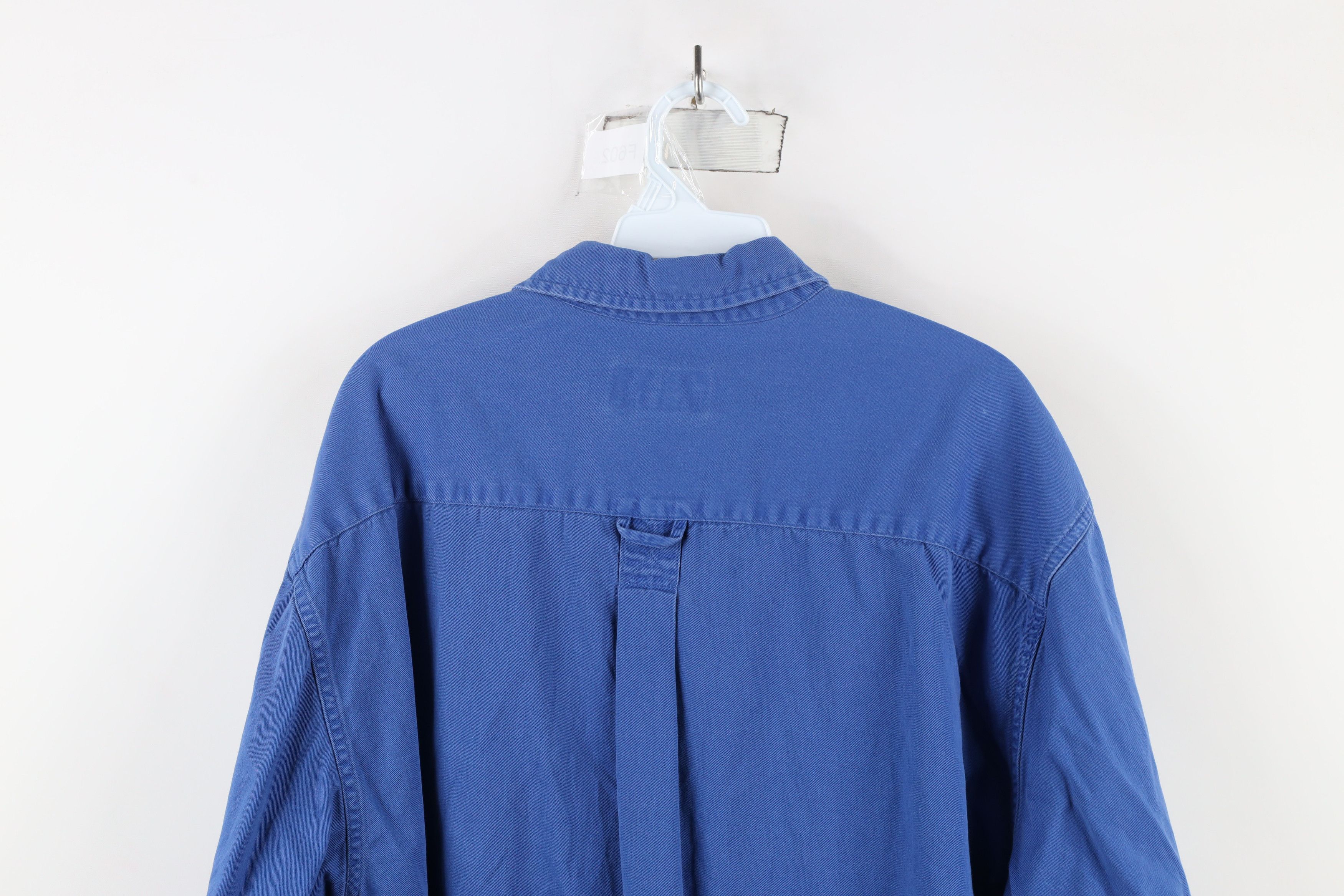 Eddie Bauer × Vintage Vintage 90s Eddie Bauer Cotton Oxford Button Down Shirt Blue Size US L / EU 52-54 / 3 - 11 Thumbnail