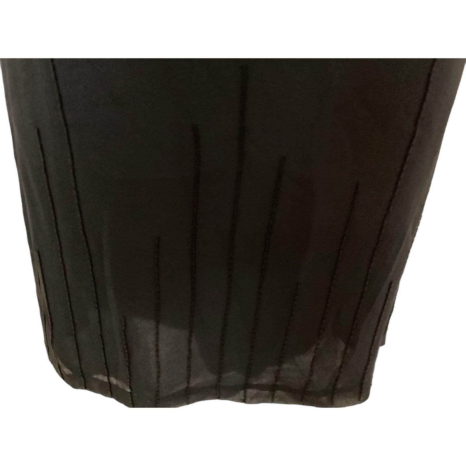 Ann Taylor Vtg Ann Taylor Silk Flowing Skirt w/Beaded Lines From Hem 12 Size 34" / US 12 / IT 48 - 4 Thumbnail