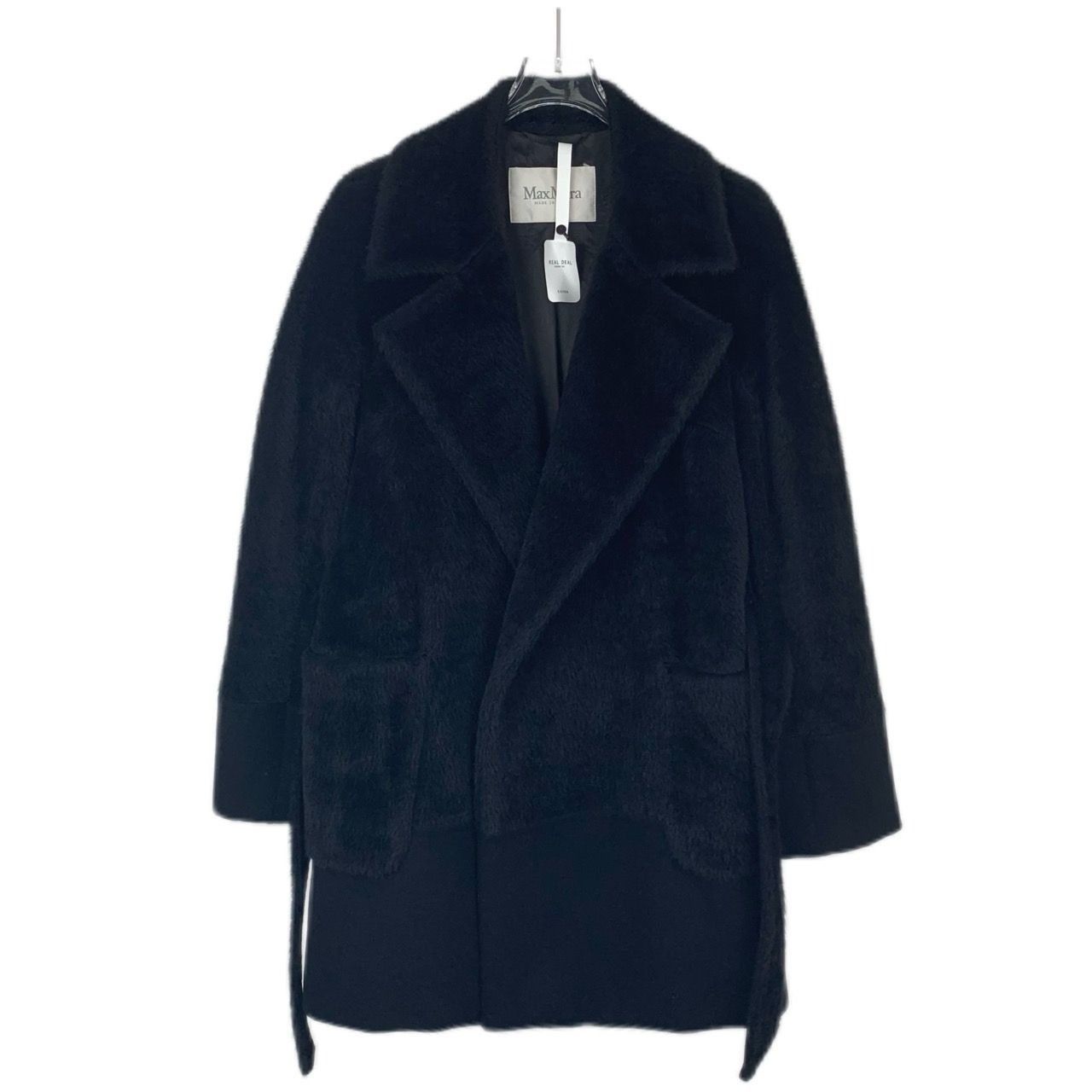 Max Mara MaxMara Black Notched Lapel Belted Wool Coat Size 36 Made In Size XS / US 0-2 / IT 36-38 - 1 Thumbnail