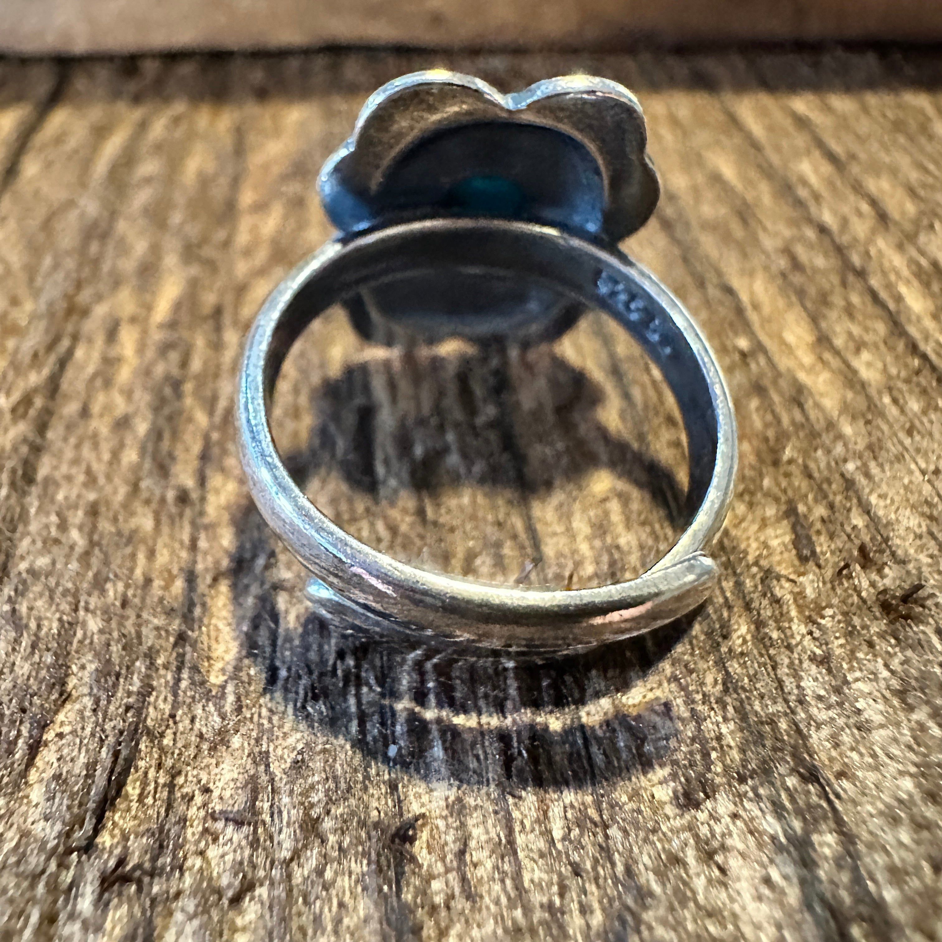 Other Native American Asia Turquoise Cuff Statement Ring, Genuine Size ONE SIZE - 6 Thumbnail