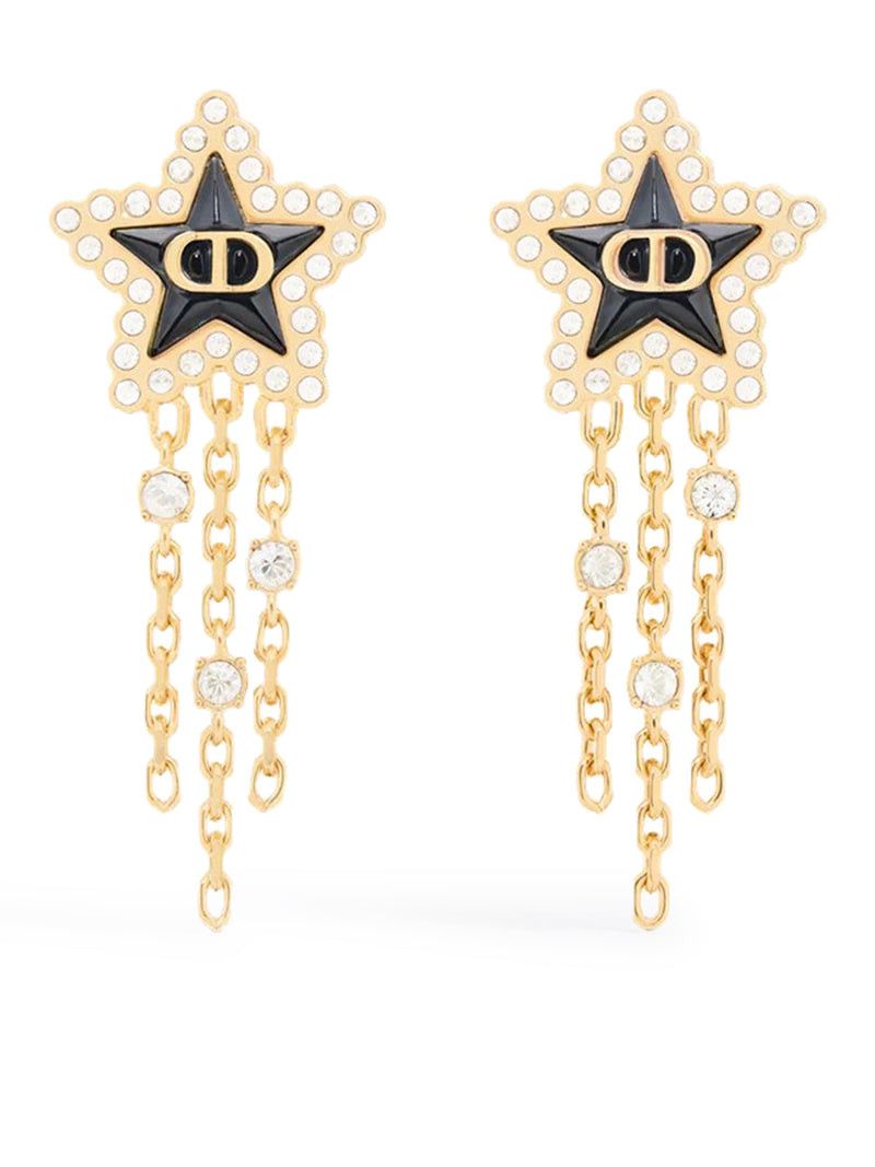 Dior PETIT CD LUCKY BAROQUE GOLD-TONE METAL EARRINGS Size ONE SIZE - 1 Thumbnail