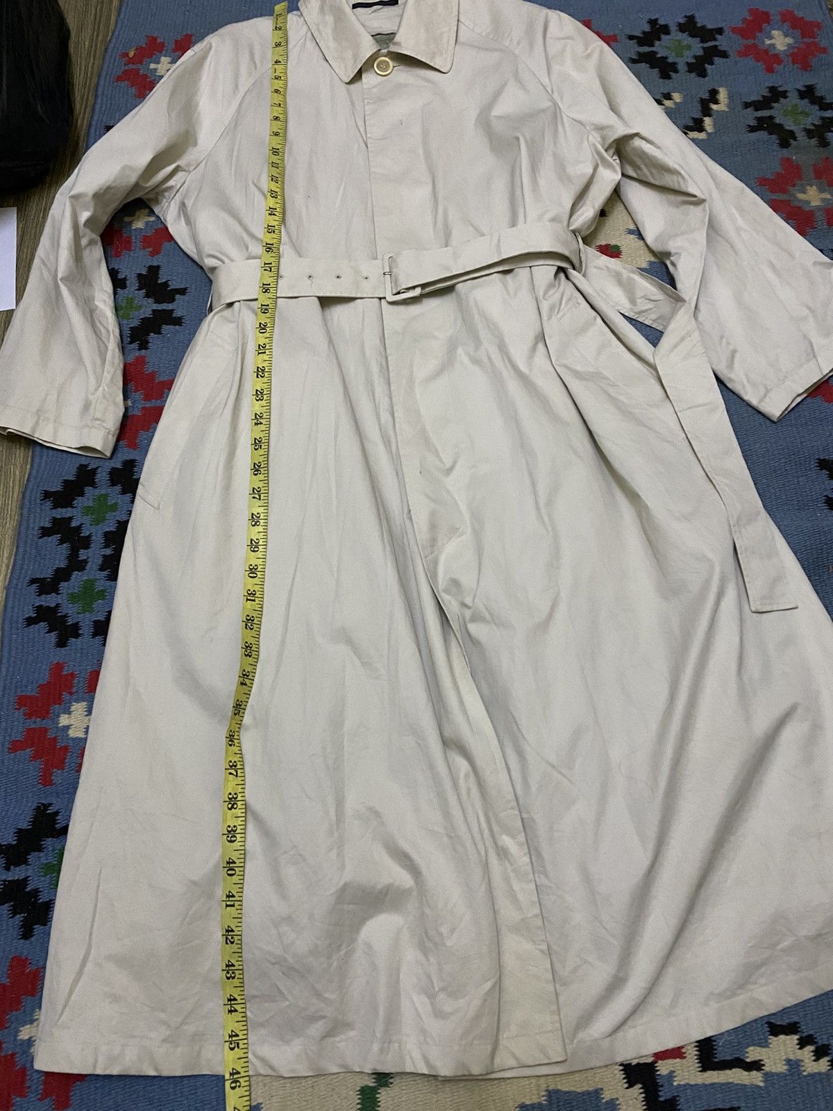 Yohji Yamamoto 90s YOHJI YAMAMOTO IMPERMEABLE LINING BELT COAT Size US M / EU 48-50 / 2 - 13 Thumbnail