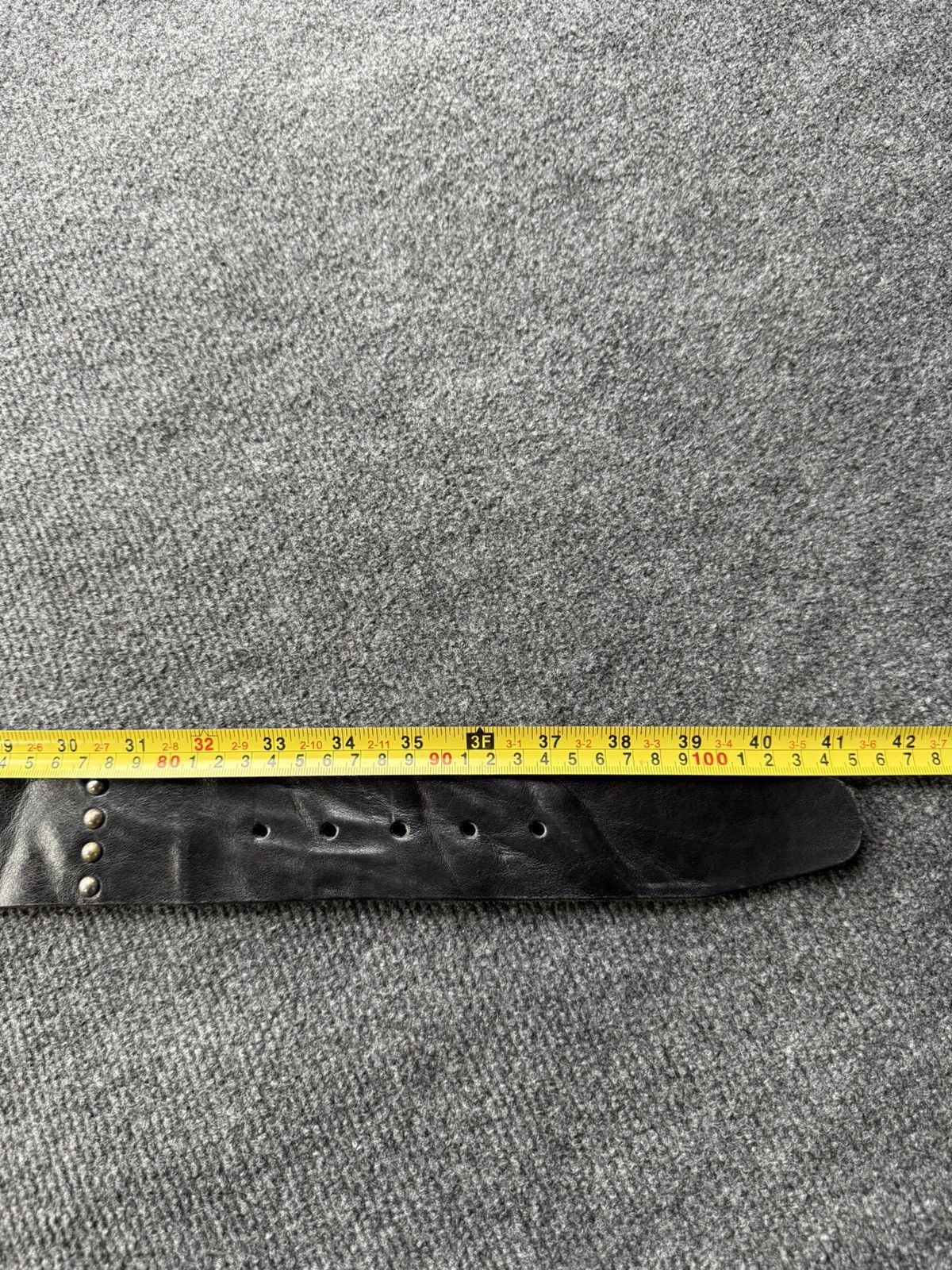 Japanese Brand Vintage Avant Garde Studded Leather Belt Punk Grunge Y2K Size ONE SIZE - 17 Thumbnail