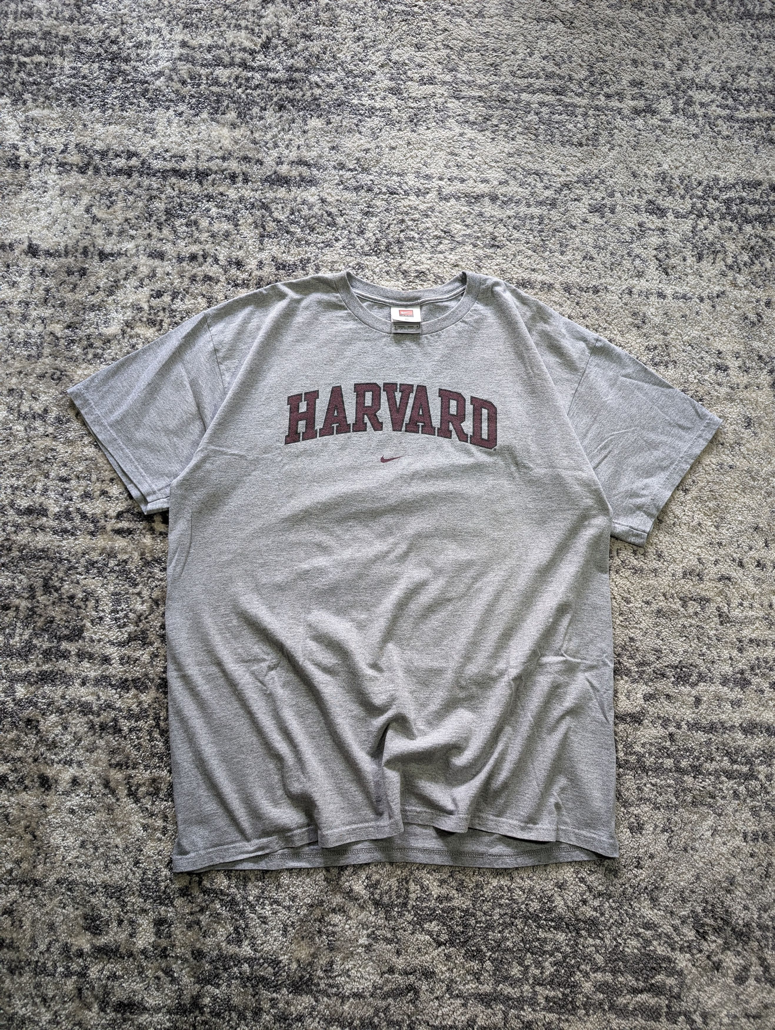 Nike × Vintage Harvard USA 90s Nike Team White Tag Central Swoosh t-shirt Size US XL / EU 56 / 4 - 2 Thumbnail