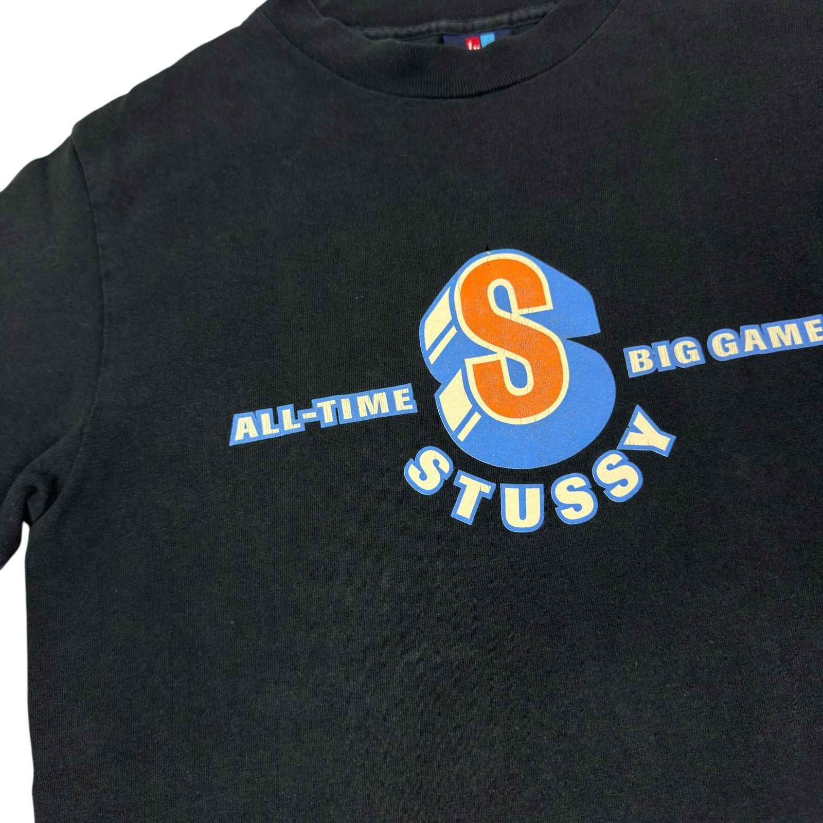 Stussy Stussy Men Black Cotton All Time Big Game Pullover T-Shirt S Size US S / EU 44-46 / 1 - 3 Thumbnail