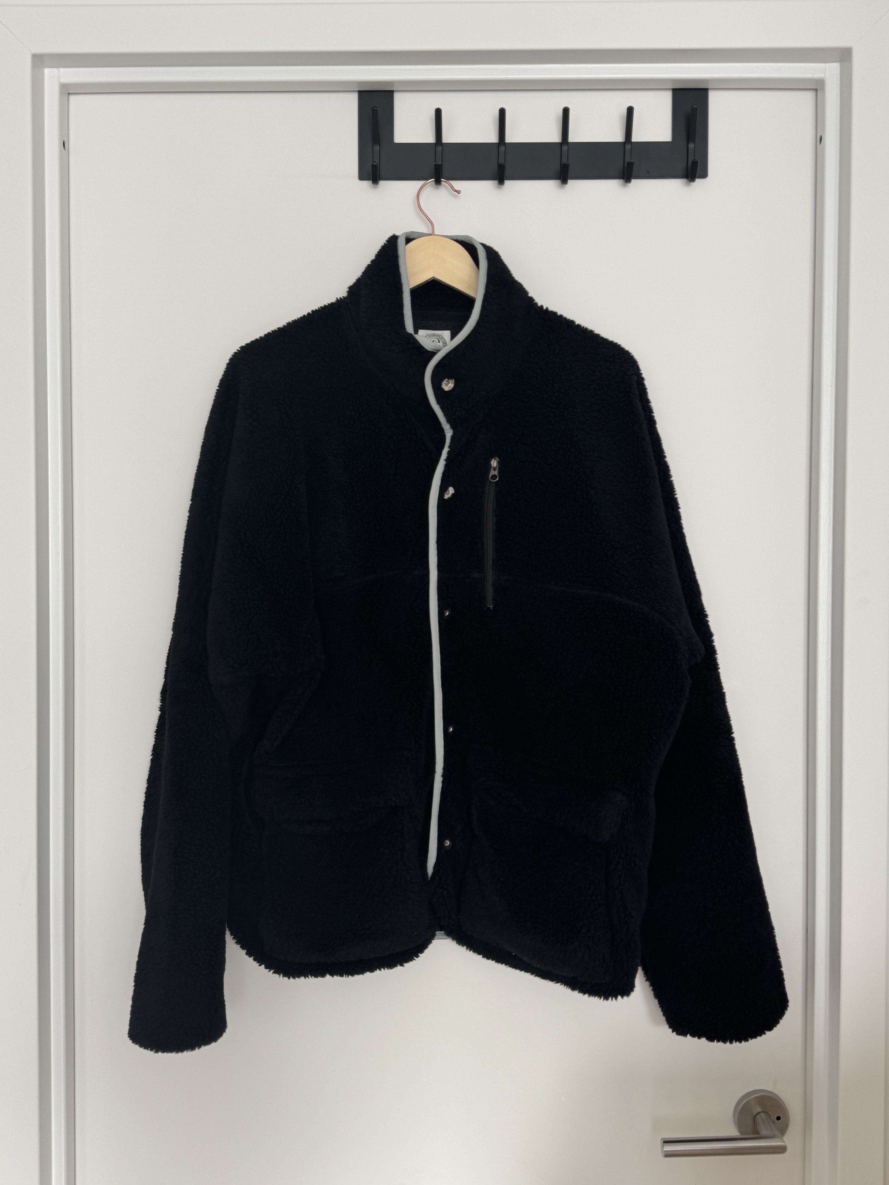 Japanese Brand SIMPLYCOMPLICATED C-ALL FLEECE JACKET BLACK Size US L / EU 52-54 / 3 - 5 Thumbnail
