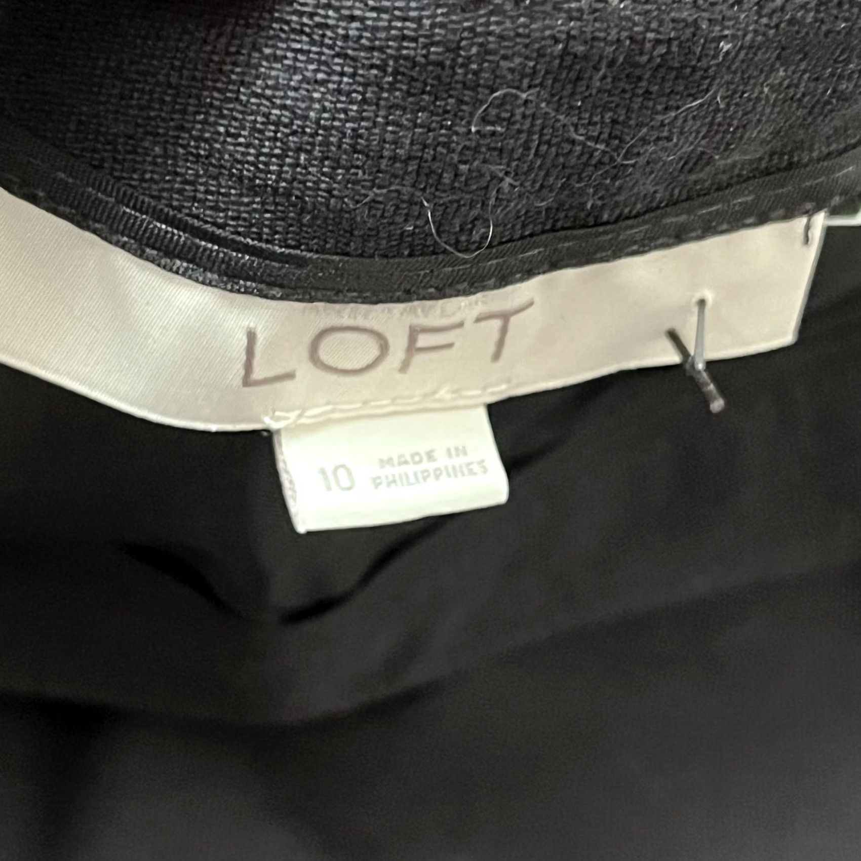 Loft LOFT Skirt Women 10 Black White Striped Mini Pencil Office Career Dressy Chic Size 32" / US 10 / IT 46 - 2 Thumbnail