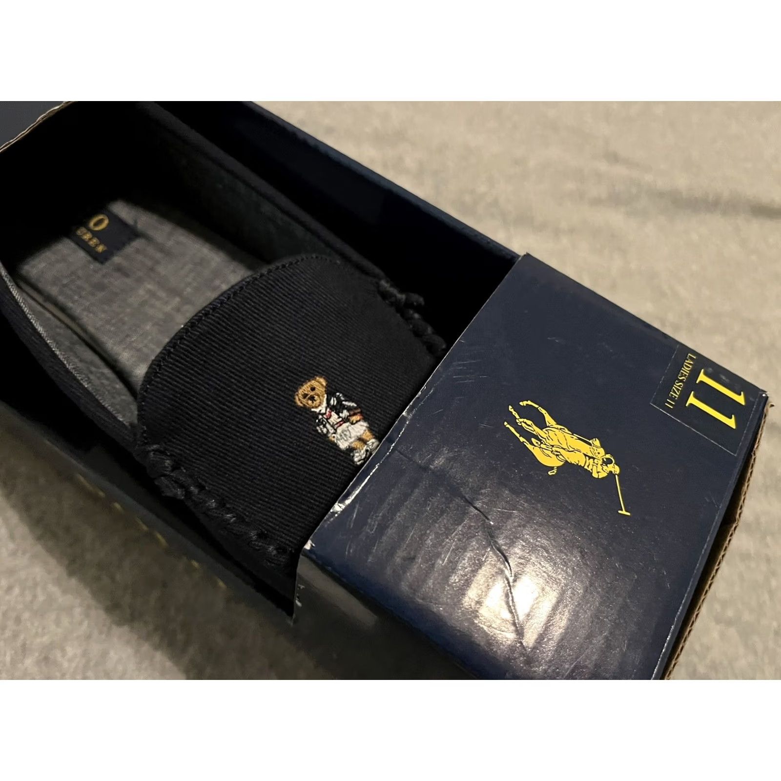 Polo Ralph Lauren Polo Ralph Lauren Slipper Moccasin Bear Declan Navy Blue Women 11 Shoes Slip On Size ONE SIZE - 2 Thumbnail