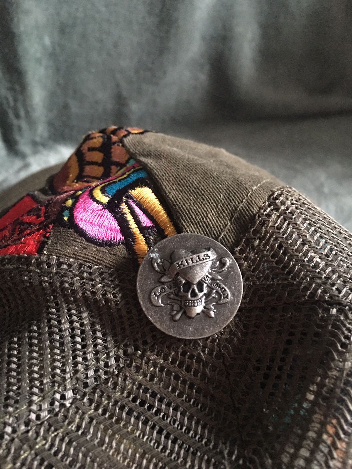 Christian Audigier × Ed Hardy × Vintage Ed Hardy by Christian Audiger Vintage Camo New York Cap Hat Size ONE SIZE - 5 Thumbnail