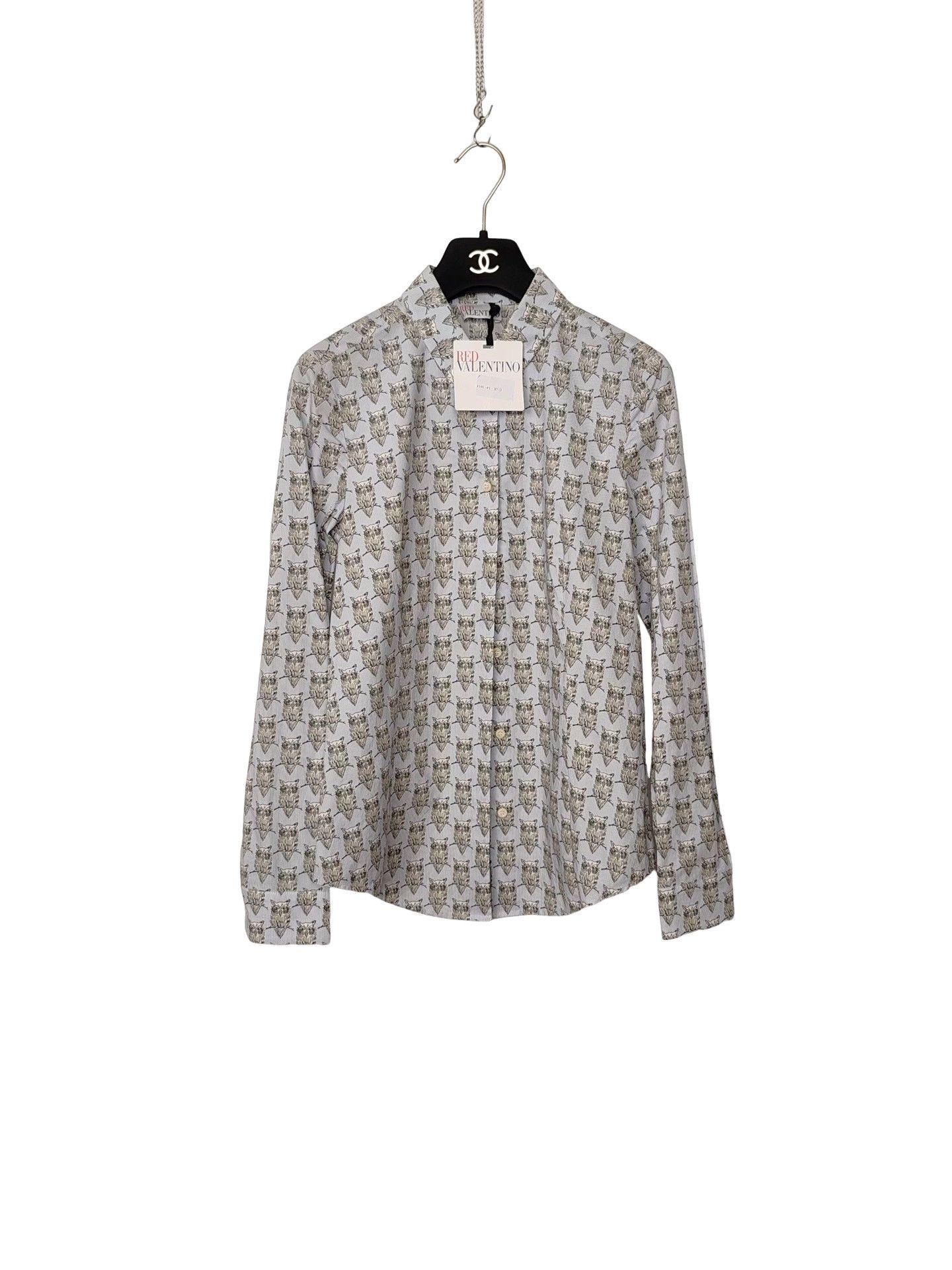 RED Valentino RED Valentino Owl Print Button Up Shirt Size 38 Size XS / US 0-2 / IT 36-38 - 1 Thumbnail