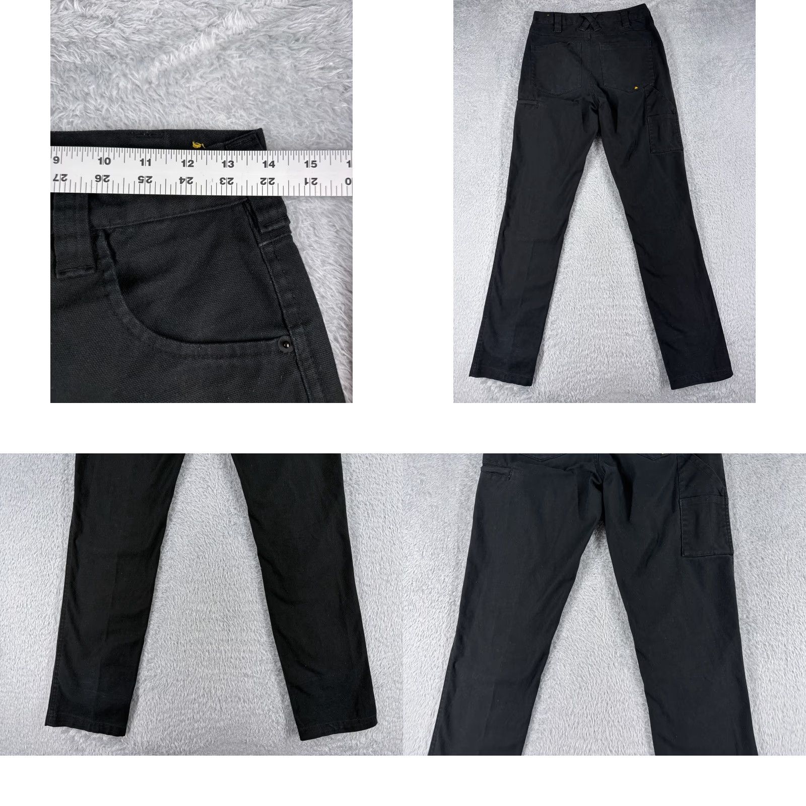 Vintage Caterpillar Pants Mens 30 Black Cargo Straight Leg Cotton Blend Workwear 28x32 Size US 28 / EU 44 - 9 Thumbnail